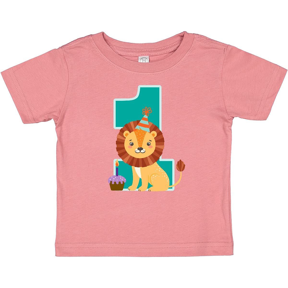 Inktastic First Birthday Outfit for Boys - Cute Lion 1 Year Old Baby T-Shirt | Perfect for Birthday Parties, Photo Shoots & Special Celebrations