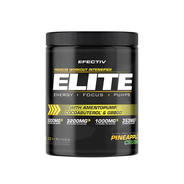 Efectiv Nutrition Elite Pre Workout Supplement - 420g Powder for Energy, Focus & Muscle Performance | Ideal for Gym, Bodybuilding & Fitness Training