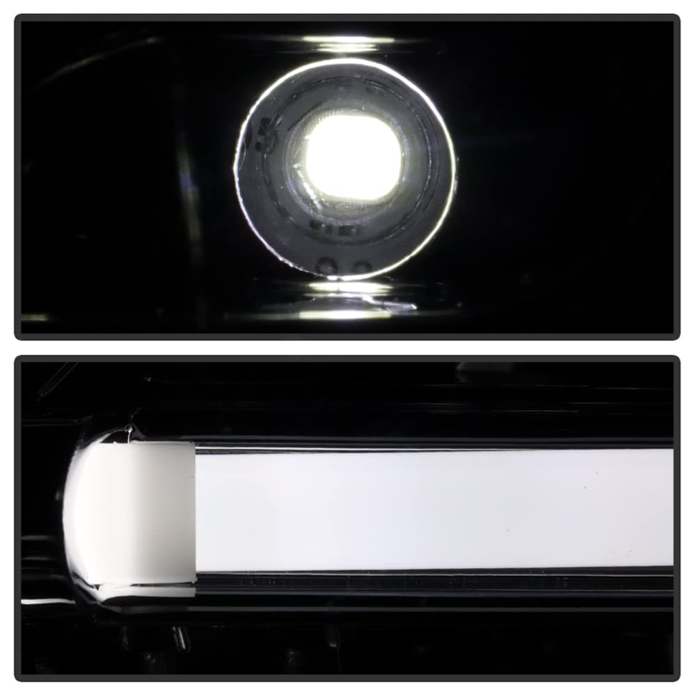ACANII Smoked Lens LED DRL Projector Headlights for 2011-2017 Volkswagen Jetta MK6 - Halogen Replacement - Upgrade Your Car's Style & Night Visibility