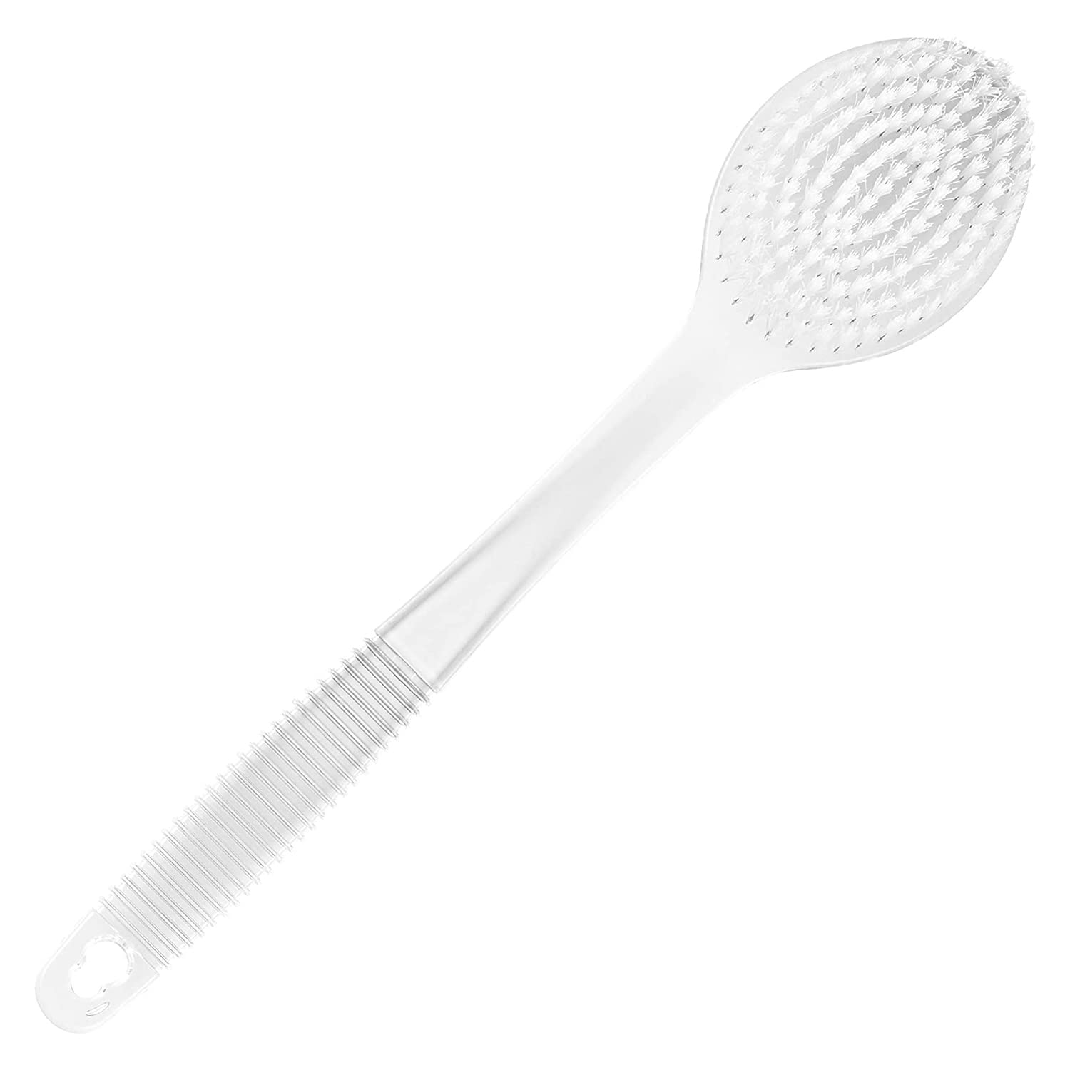 Exfoliating Shower Body Brush with Natural Bristles - Long Handle Back Scrubber & Bath Mesh Sponge for Wet/Dry Skin Care - Perfect for Deep Cleansing, Dead Skin Removal & Lymphatic Massage in Shower or Bath