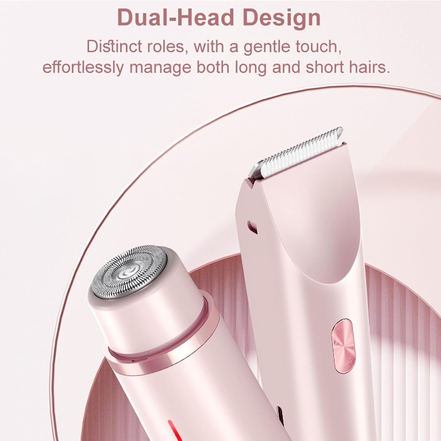 Whimsyard Women's Electric Shaver - Dual Head Wet & Dry 3-in-1 Hair Removal System for Legs, Underarms & Bikini Area | Portable Epilator with Smooth Shaving | Perfect for Travel, Gym & Daily Grooming (Purple)