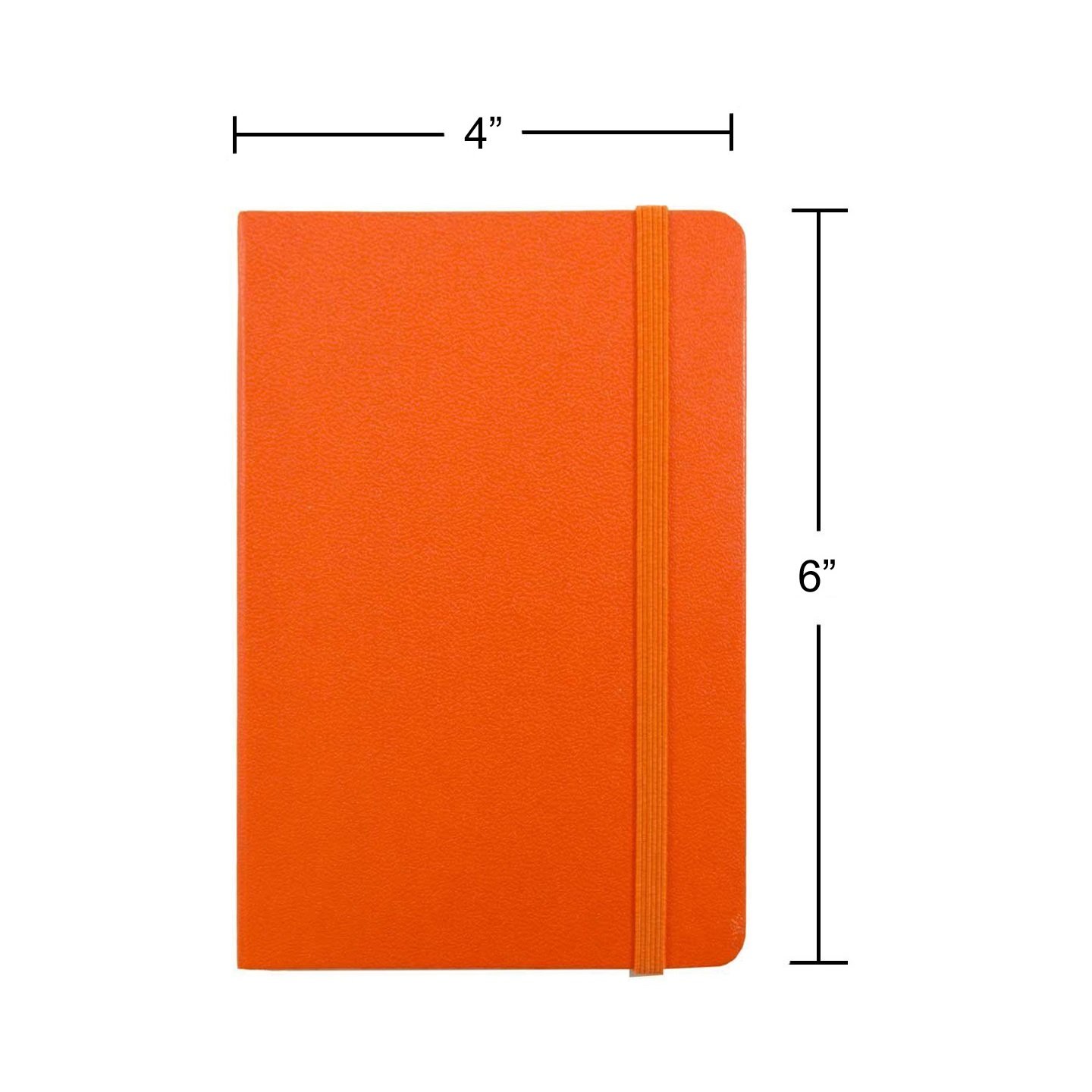 JAM PAPER Hardcover Notebook with Elastic Band - Travel Size Journal (4