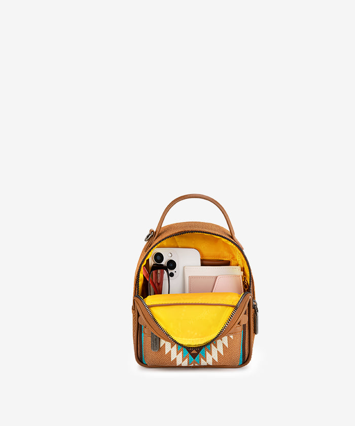 Wrangler Aztec Knitted Backpack - Stylish & Durable College Backpack for Women & Men - Perfect for School, Travel & Outdoor Adventures