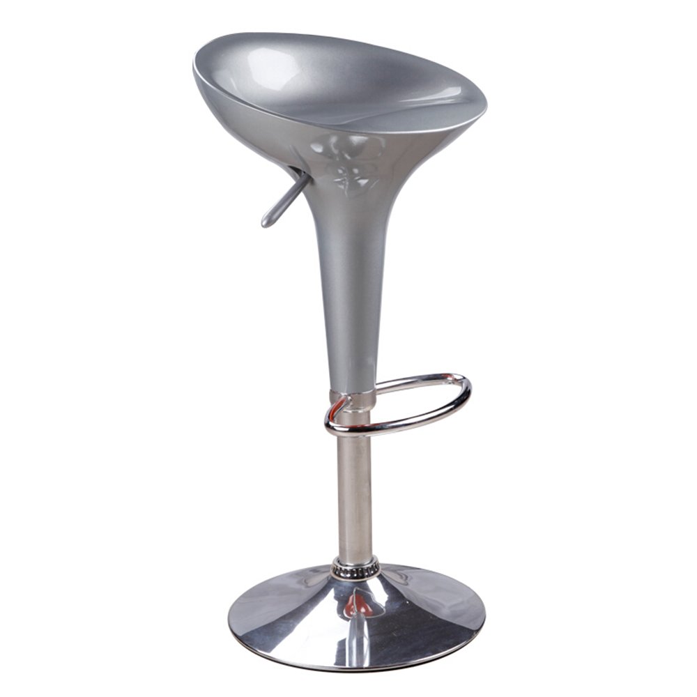 Premium Adjustable Bar Stool 38-78cm Height, Silver Metal Counter Stool for Kitchen Island, Breakfast Bar & Home Pub - Modern Dining & Bar Height Chair