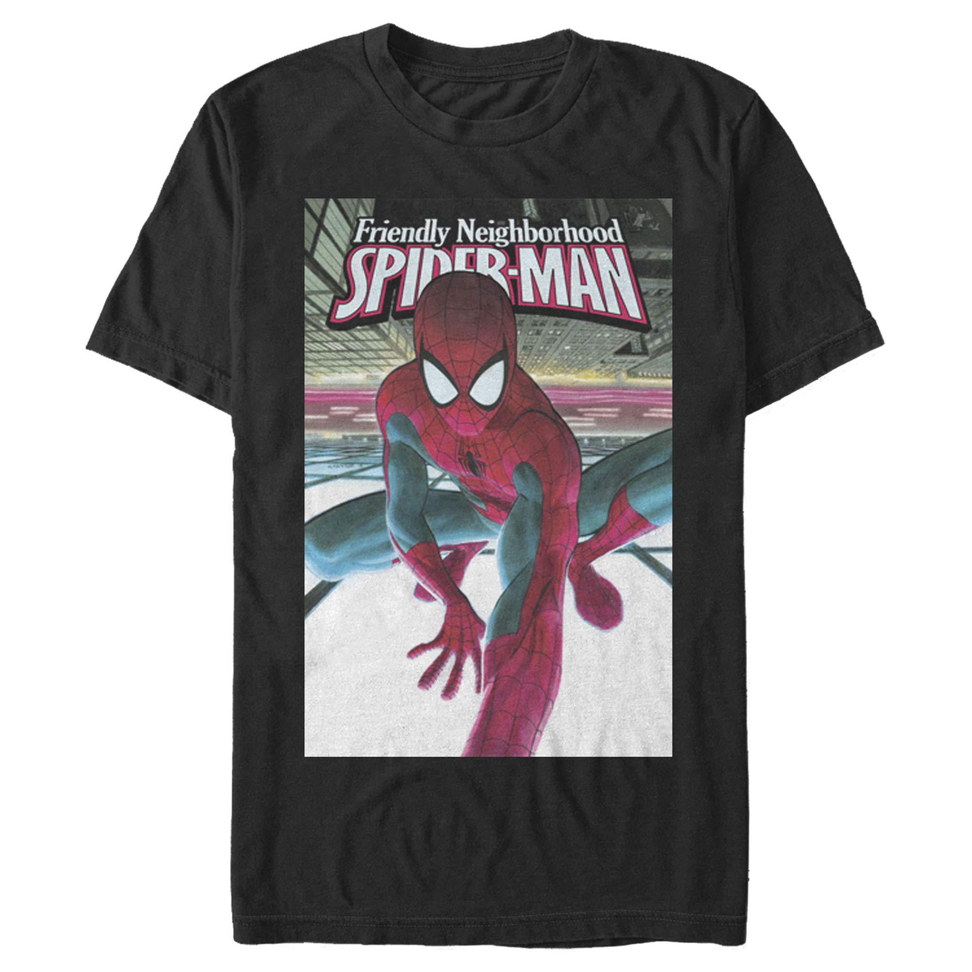 Men's Marvel Spider-Man Friendly Neighborhood Graphic T-Shirt - Superhero Tee for Casual Wear & Cosplay