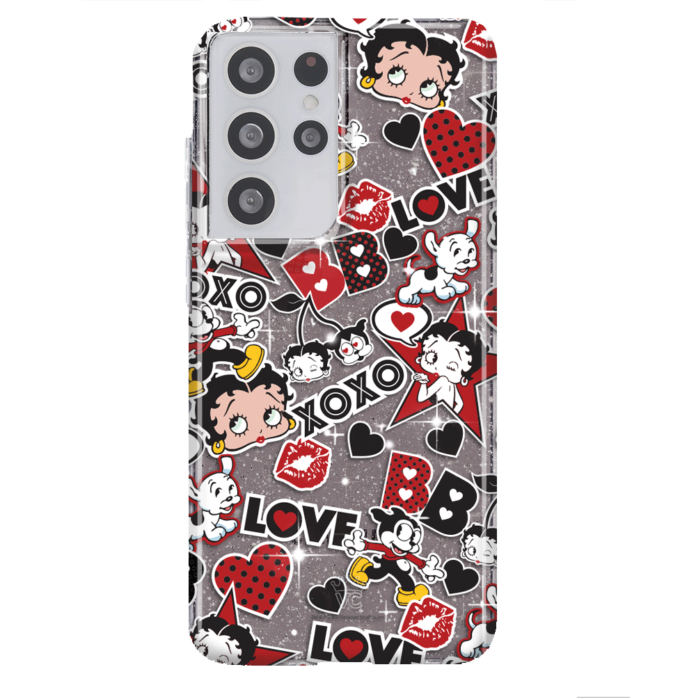 Betty Boop Glitter Samsung Phone Case - Stylish & Protective Cover for Samsung Galaxy S21/S20/Note 20 - Perfect for Everyday Use, Parties & Gift Giving