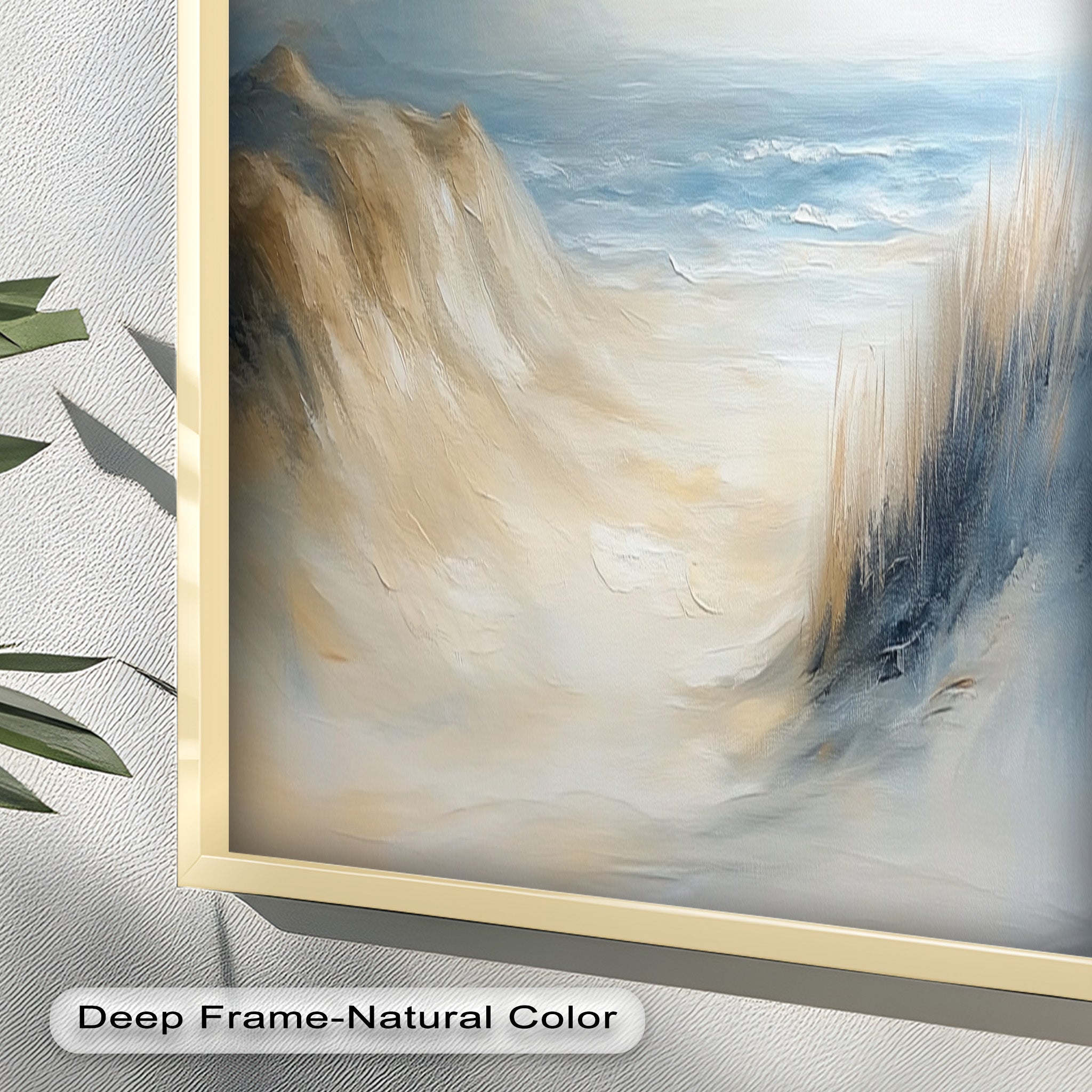 Coastal Beach Seagulls Oil Painting - Handmade Tranquil Ocean Seascape Wall Art for Living Room, Bedroom & Office Decor