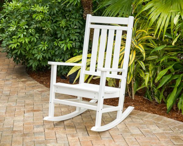 Premium Polywood Estate Rocking Chair - All-Weather Outdoor Patio Furniture - Perfect for Porch, Garden & Backyard Relaxation