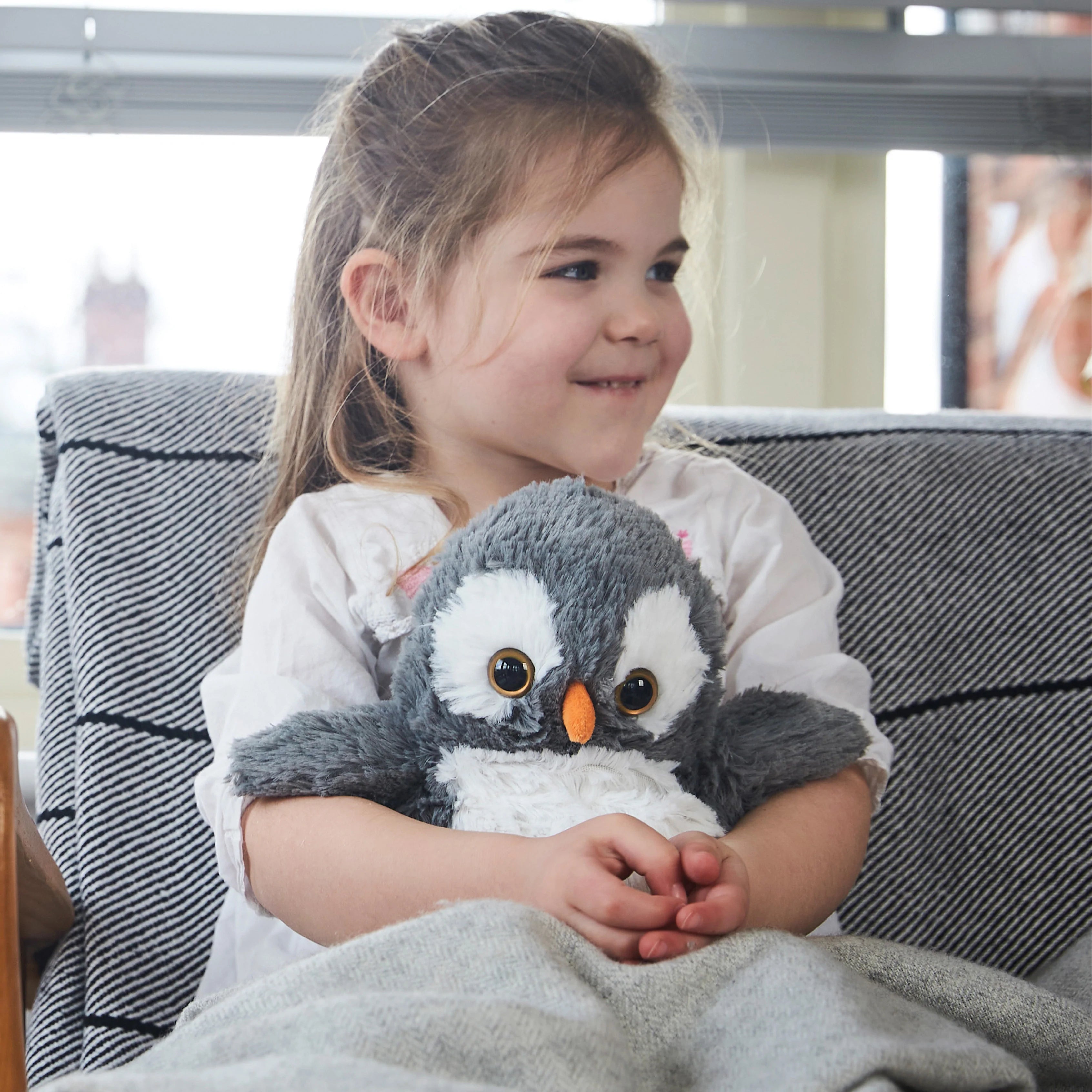 Soft Plush Grey Owl Stuffed Animal Toy - Cute & Cuddly Microwave Safe Warmable for Kids, Nursery Decor & Gifts - Perfect for Bedtime, Playtime & Stress Relief