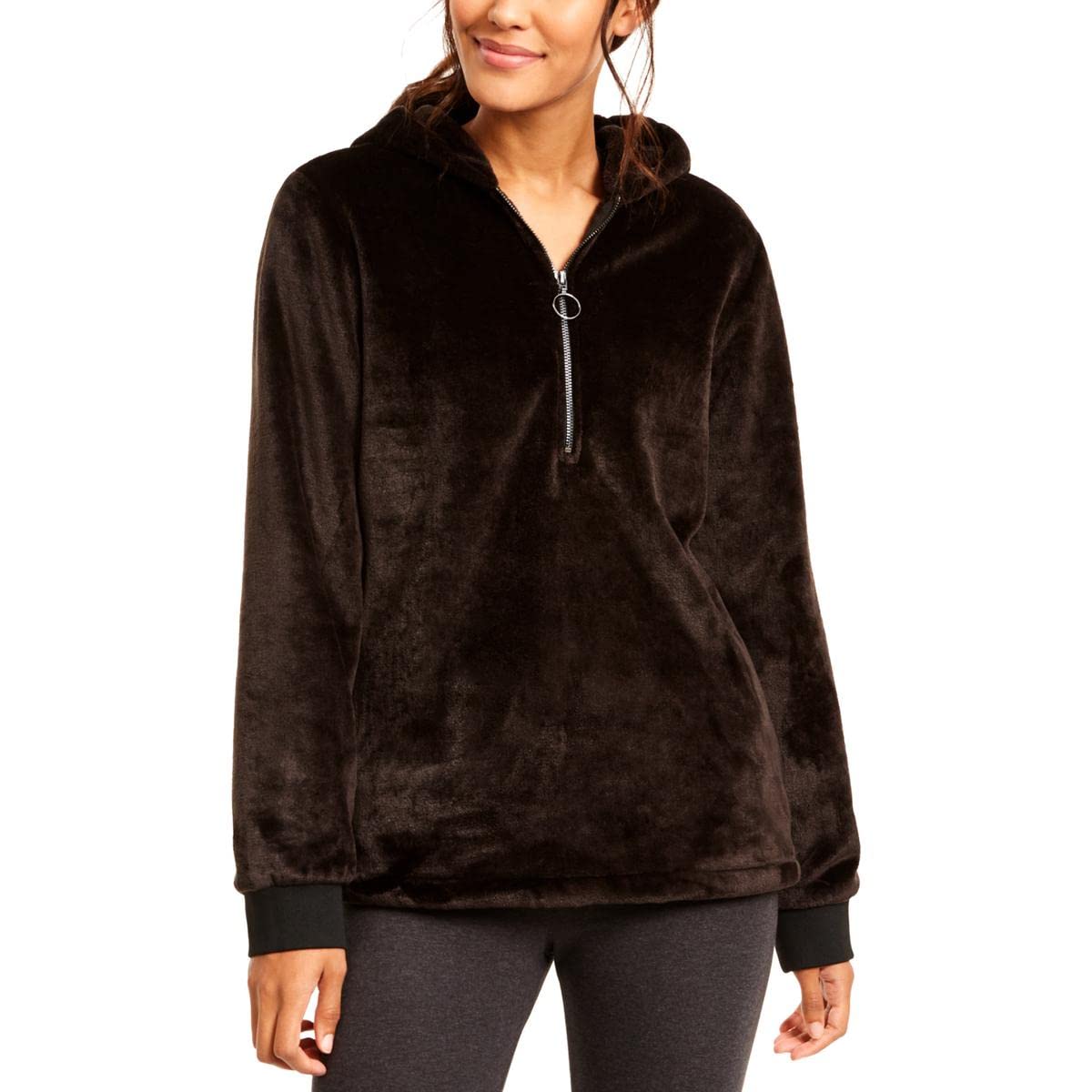 Ideology Women's Fleece Velour Jacket - Soft & Warm Winter Coat for Cold Weather - Perfect for Outdoor Activities, Casual Wear & Layering