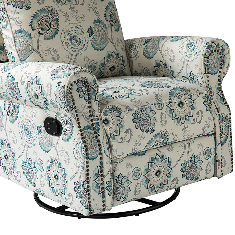 Comfortable Nikola Swivel Glider Recliner Chair - 360° Rotation & Smooth Gliding Motion - Perfect for Living Room, Nursery, or Home Theater Relaxation