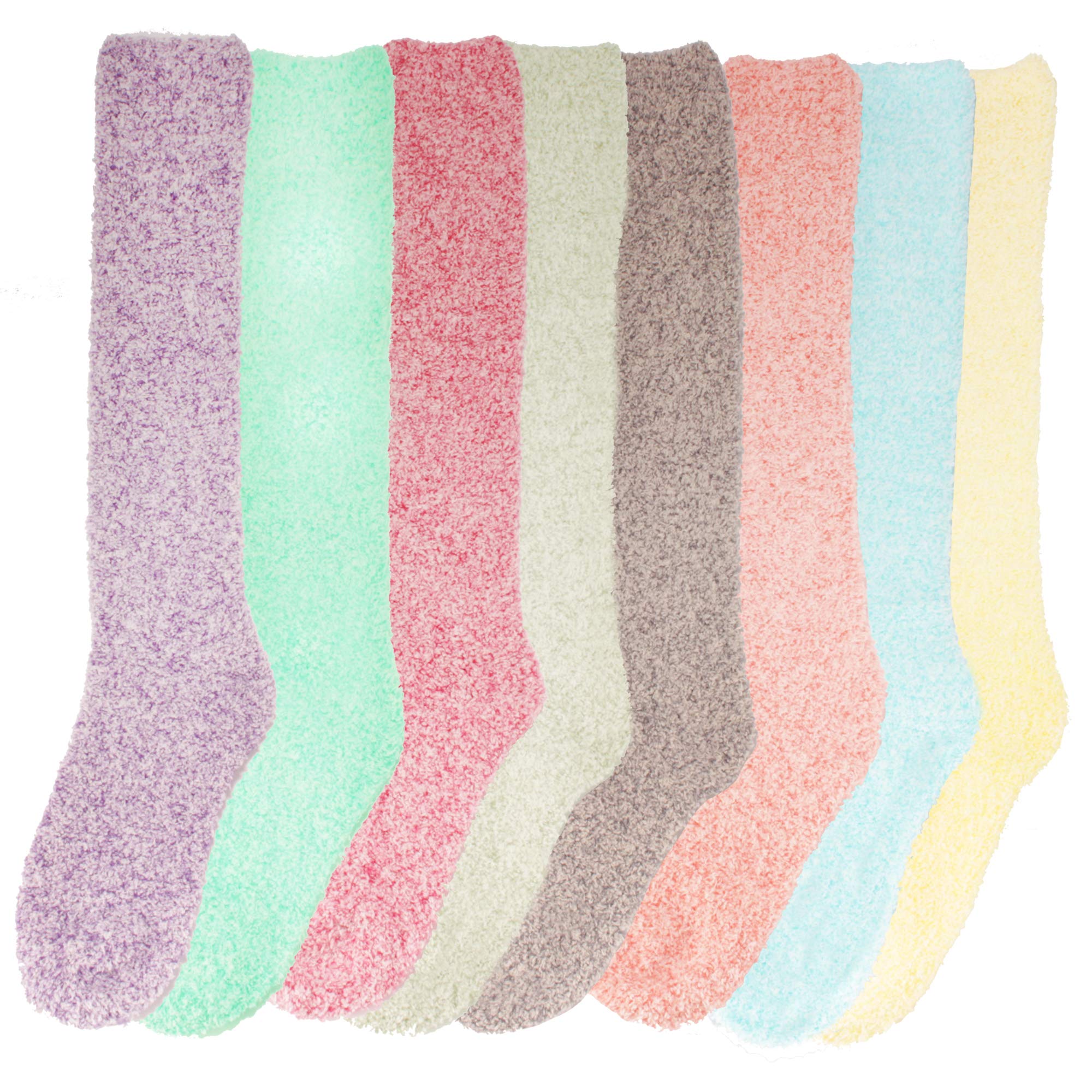 Women's Warm Fuzzy Feather Soft Knee High Socks - Cozy Winter Boot Socks for Women, Perfect for Cold Weather, Snow Boots & Home Lounging