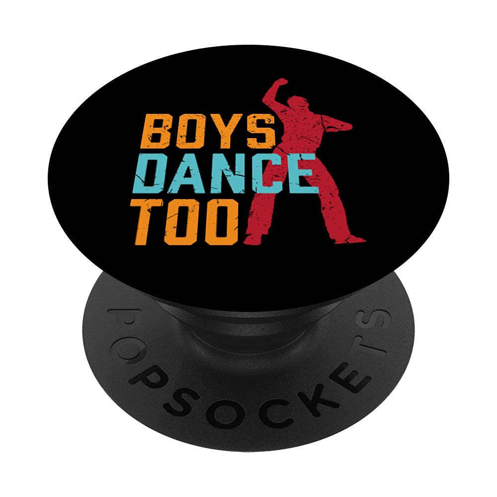Boys Dance Too T-Shirts - Cool Dance Shirts for Boys with Swappable PopGrip | Trendy Graphic Tees for Dance Class, Performances & Casual Wear