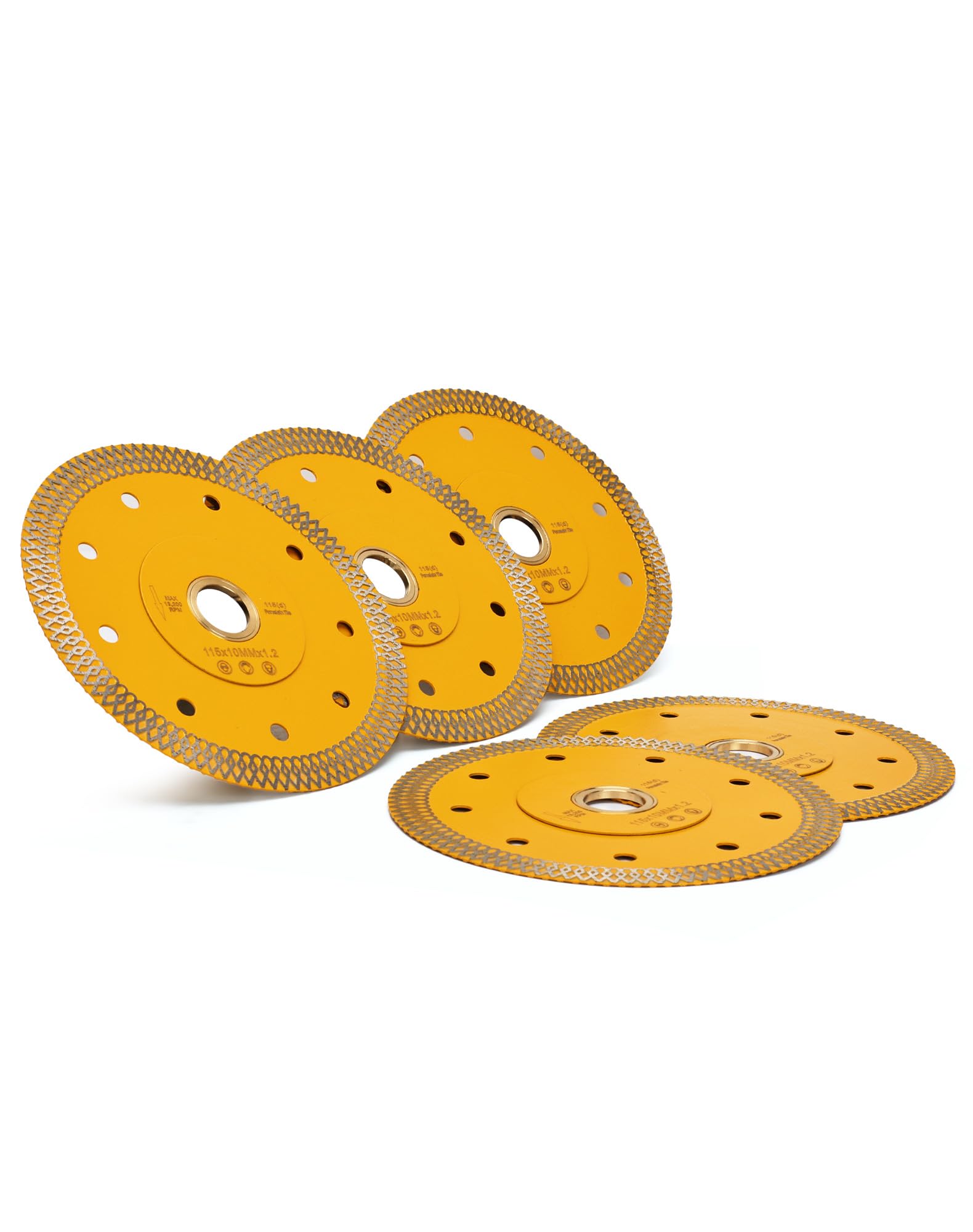 OSTEK 5-Pack 4.5 Inch Super Thin Diamond Tile Blade - Premium Porcelain Granite Marble Ceramic Cutting Disc - Perfect for DIY Home Renovation & Professional Tile Installation Projects