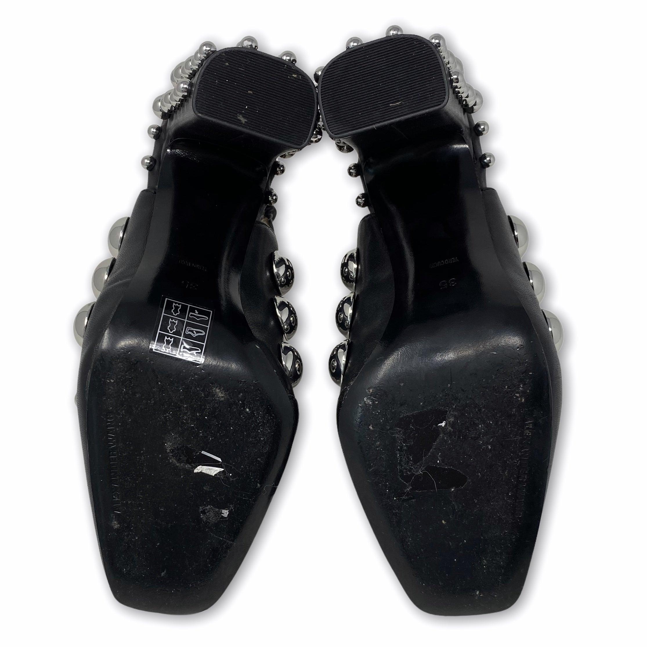 Alexander Wang Black Ellery Studded Boots Size 35 - Punk Rock Ankle Boots for Women | Perfect for Night Out, Concerts & Edgy Street Style