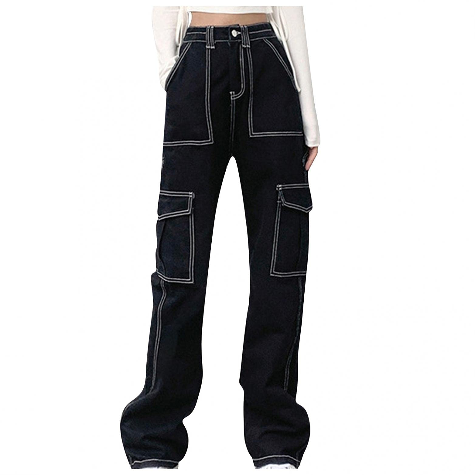 Stylish Women's Baggy Jeans - Distressed Ripped Denim Pants with Wide Leg & Casual Loose Fit | Perfect for Streetwear, Everyday Wear & Fashion Outfits