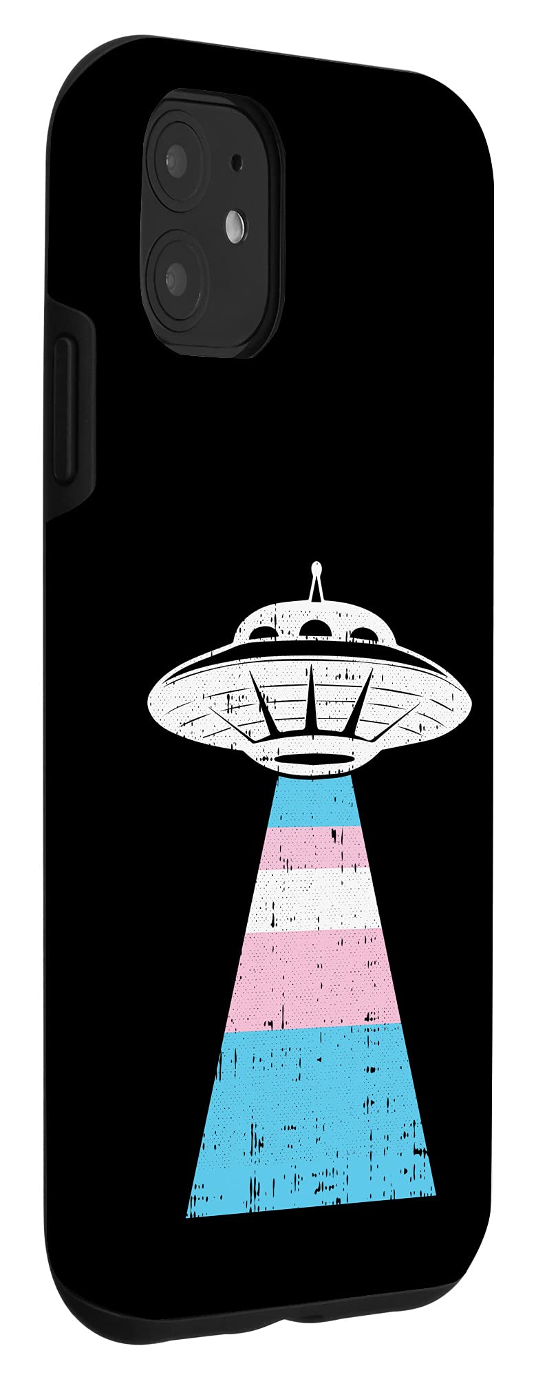 iPhone 11 Case - Alien UFO & LGBT Pride Design - Transgender Rainbow Support - Durable Protective Cover for Everyday Use & Pride Events