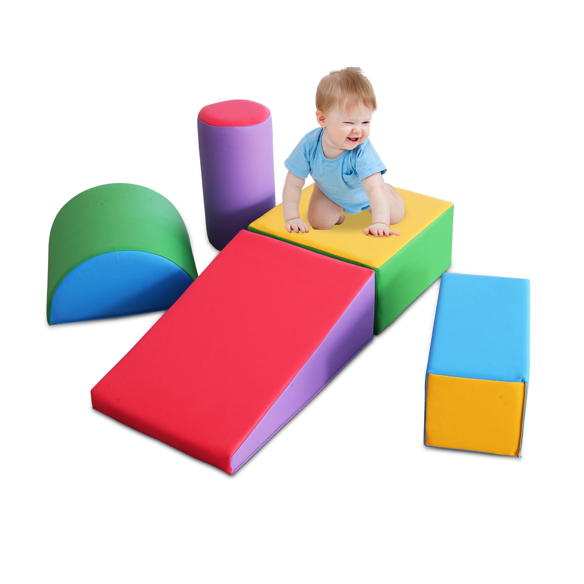 Soft Foam Climbing Toys for Toddlers 1-3 Years - 5-Piece Indoor Kids Playset | Safe & Fun Active Play Structure for Home, Preschool & Daycare | Perfect for Gross Motor Skills Development & Indoor Playtime