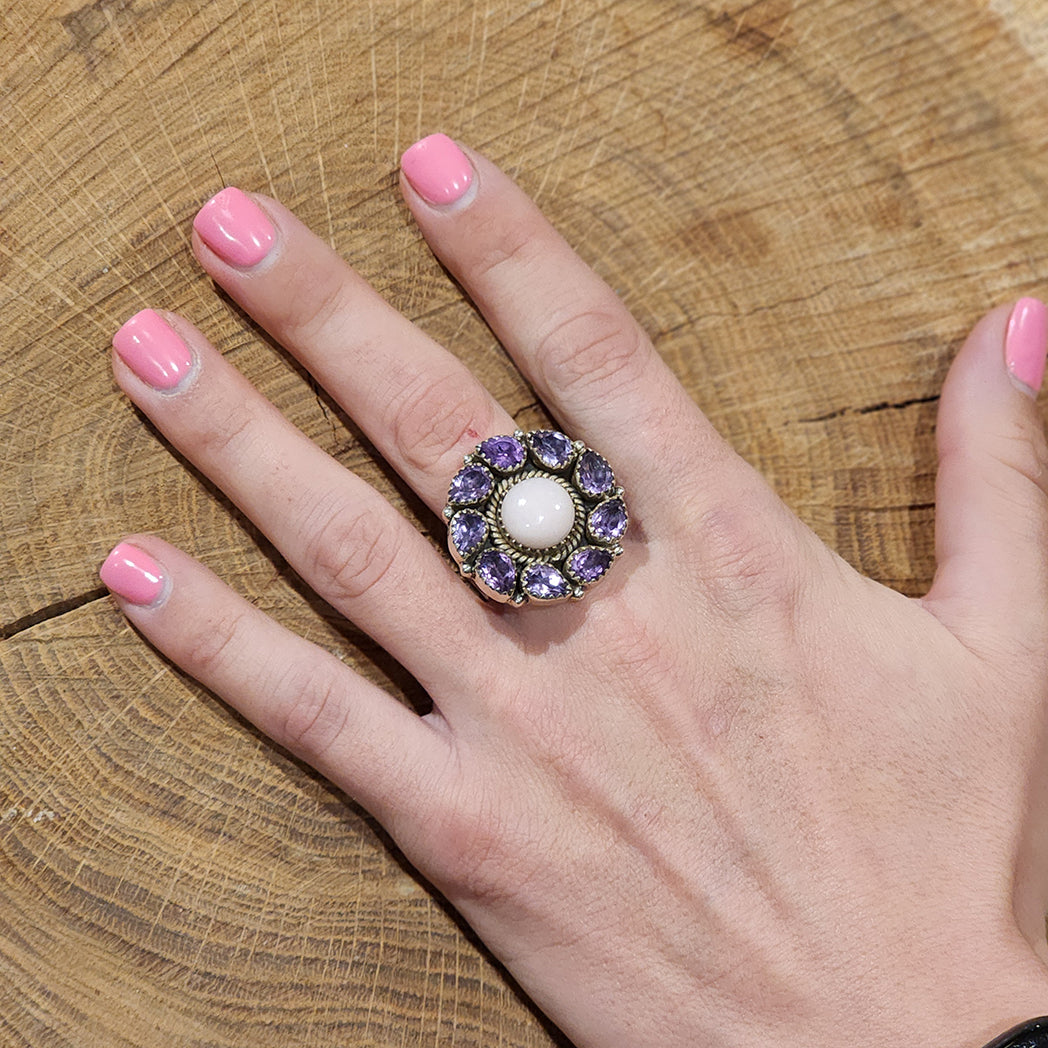 Pkopal Purple Circle Ring - Elegant & Stylish Jewelry for Women | Perfect for Parties, Weddings & Everyday Wear