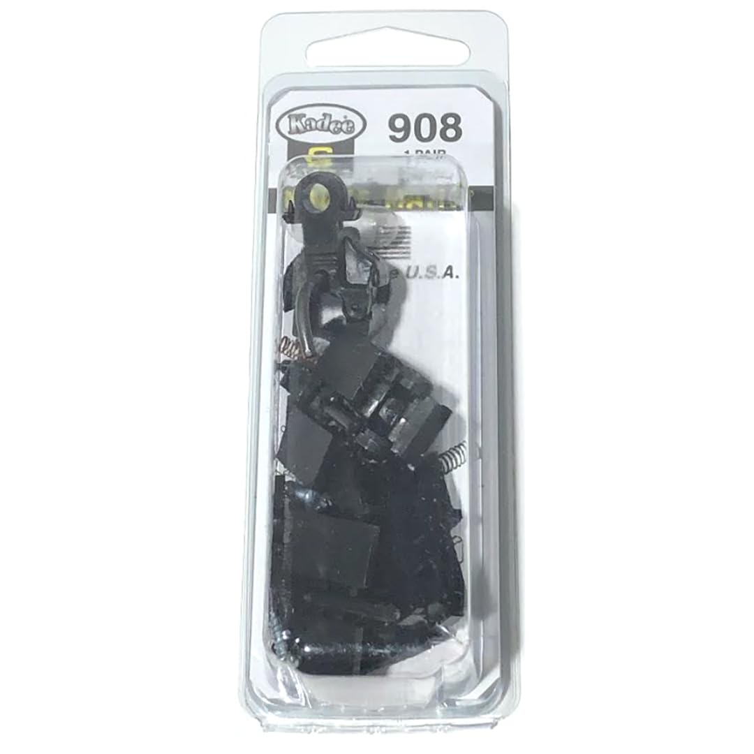 AAR Type E Knuckle Couplers with Draft Gear Box - 1 Pair Medium Offset with #831 Gear Box for Model Train Coupling Systems | Railroad Accessories for HO Scale & O Scale Layouts