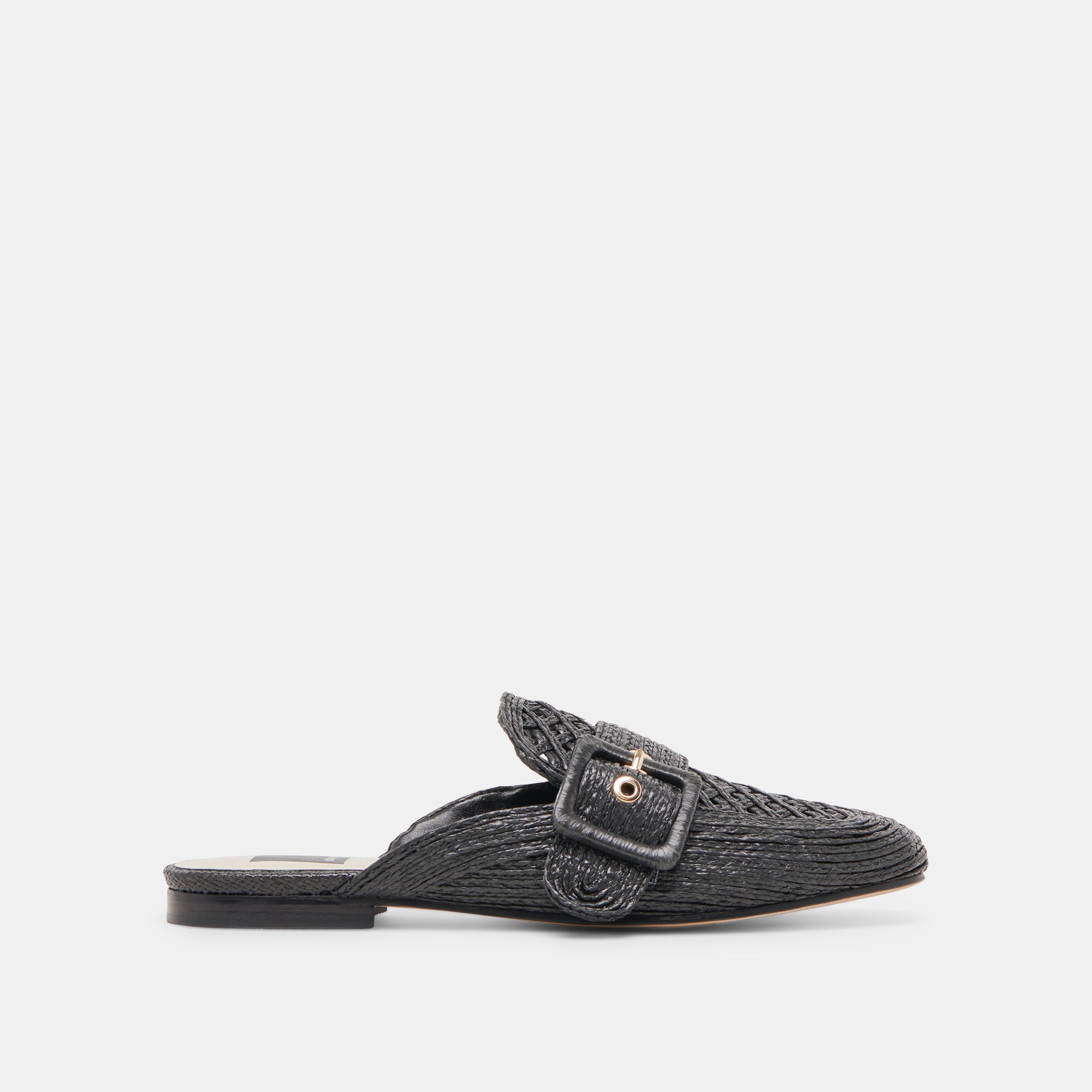 SIANNA Black Raffia Flats - Comfortable & Stylish Women's Sandals for Summer, Beach, and Casual Outings