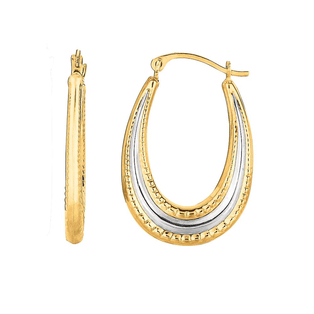 10K Gold Medium Oval Hoop Earrings for Women - Classic Dainty Everyday Jewelry - Perfect for Work, Date Night & Special Occasions