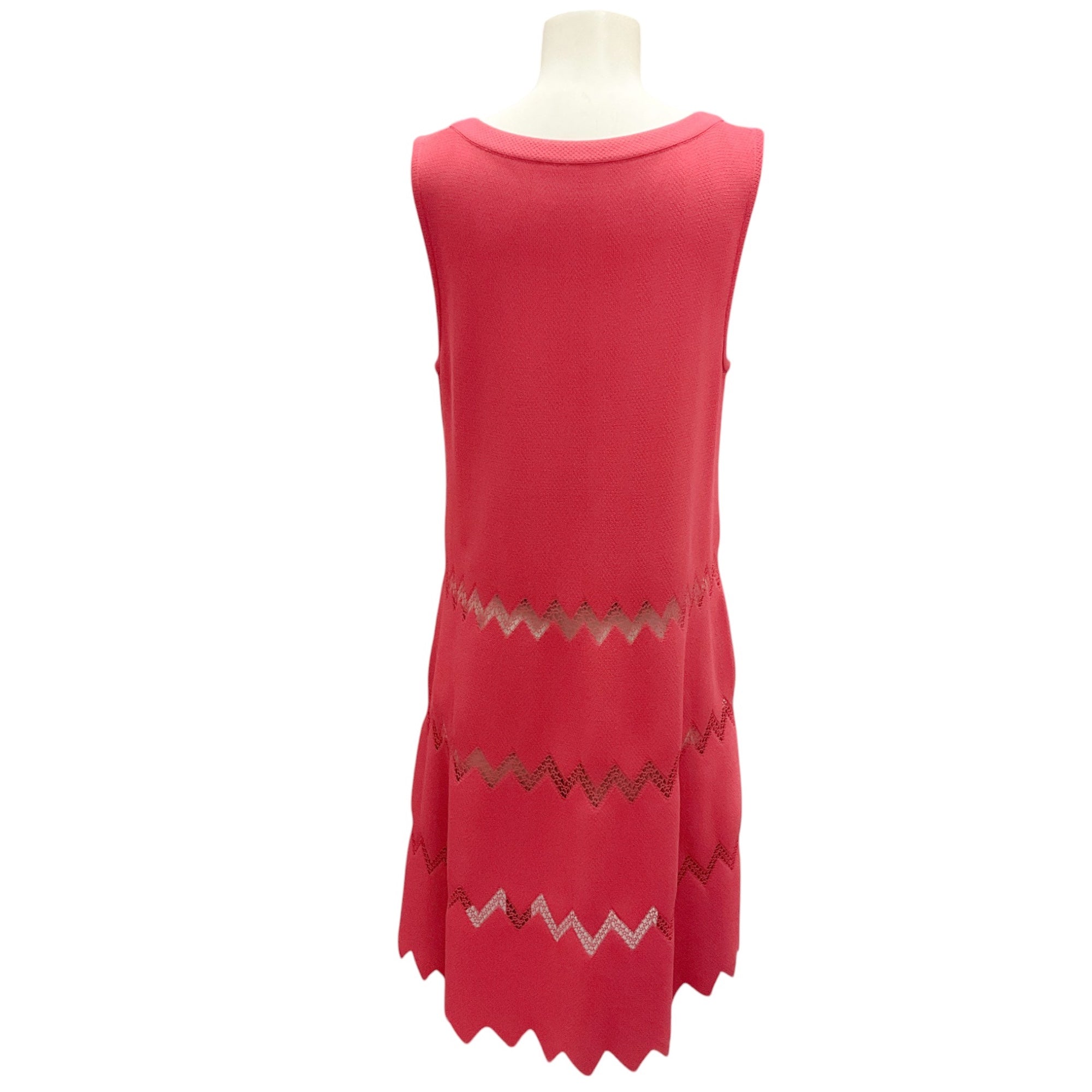 Alaia Pink Sleeveless Zig Zag Knit Dress for Women | Summer Party Cocktail Dress | Perfect for Beach Vacations, Date Nights & Special Occasions