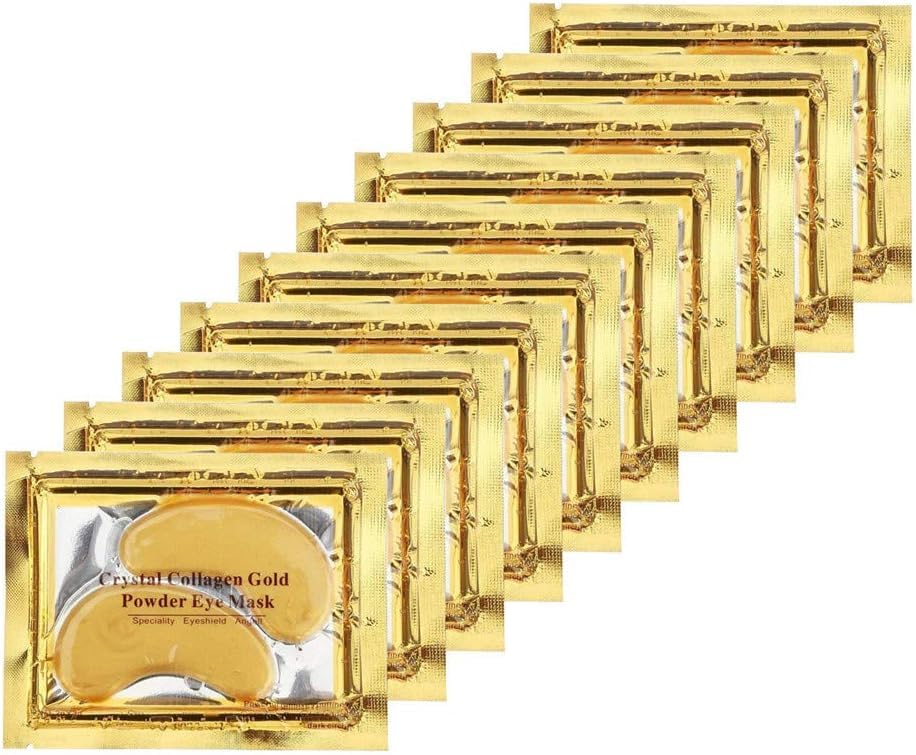 24K Gold Eye Treatment Masks 25 Pairs - Anti-Wrinkle & Dark Circle Therapy with Hyaluronic Acid, Under Eye Gel Pads for Puffiness & Firming - Hydrating Eye Care for Day & Night Use, Perfect for Spa, Travel & Home Skincare Routine