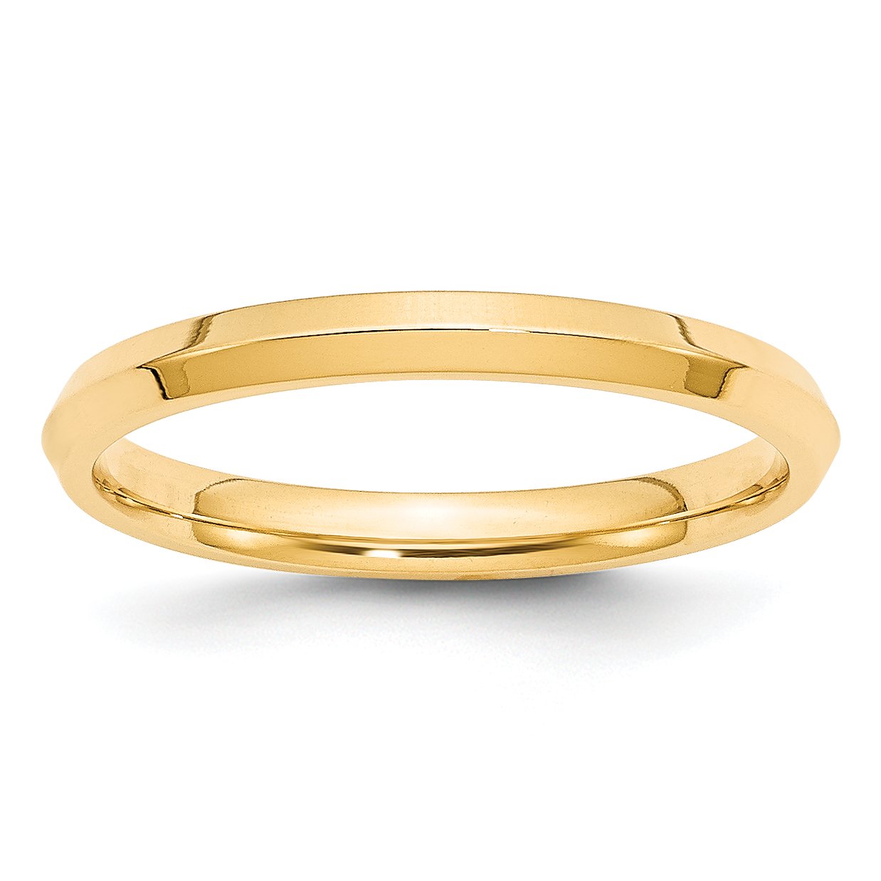 14K Yellow Gold 2.5mm Knife Edge Comfort Fit Wedding Band Ring for Men & Women - Perfect for Engagements, Anniversaries and Everyday Wear