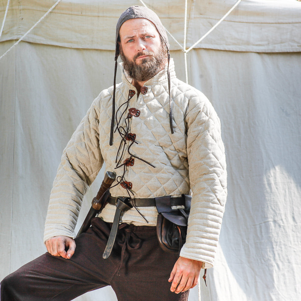 Wolfenwacht Natural Gambeson - Medieval LARP Armor for Cosplay, Reenactment & Historical Battles