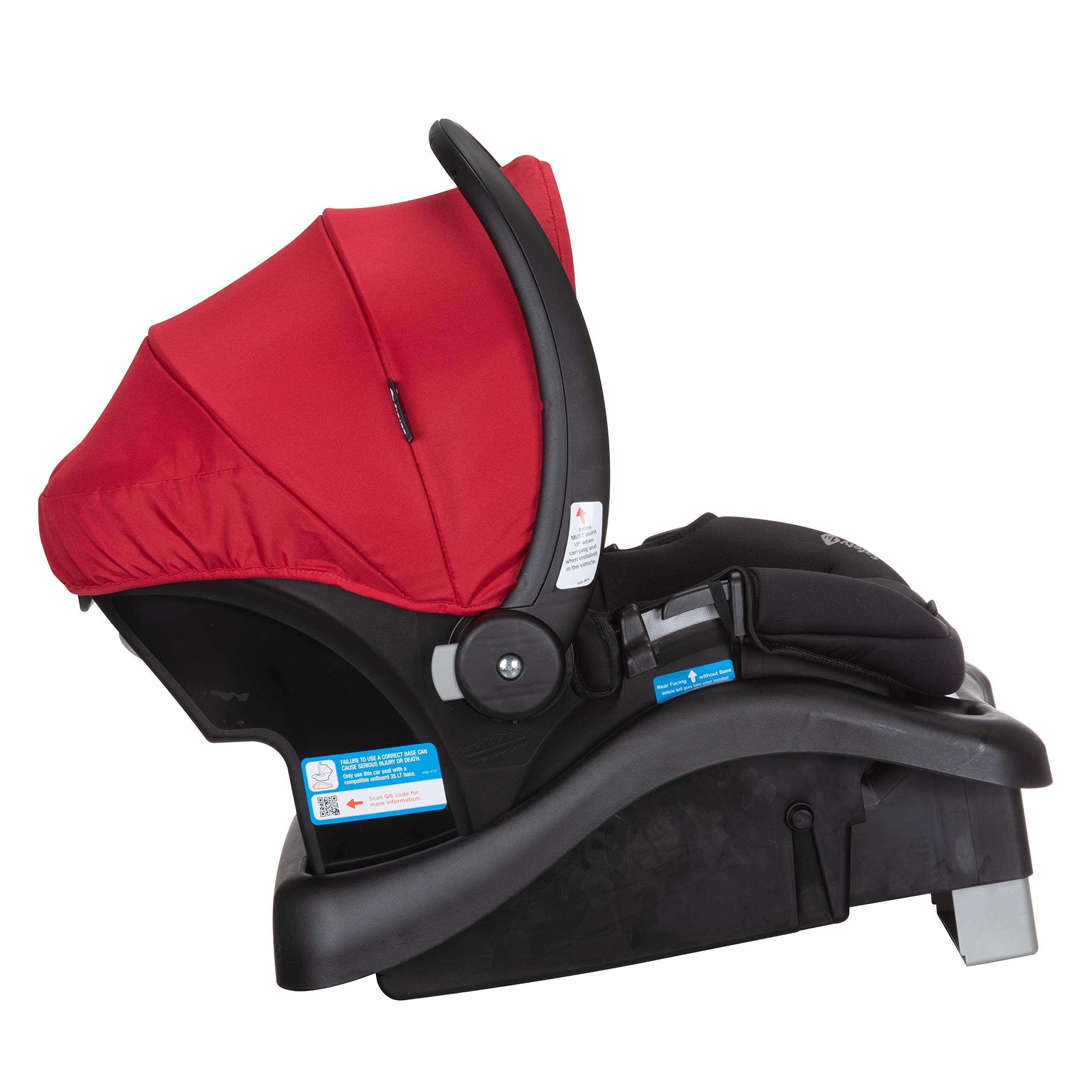 Safety 1st Smooth Ride Travel System Stroller & OnBoard™ FLX Car Seat Combo - Lightweight Infant Stroller with Car Seat for Newborns, Black Cherry | Perfect for Travel, Shopping & Daily Outings