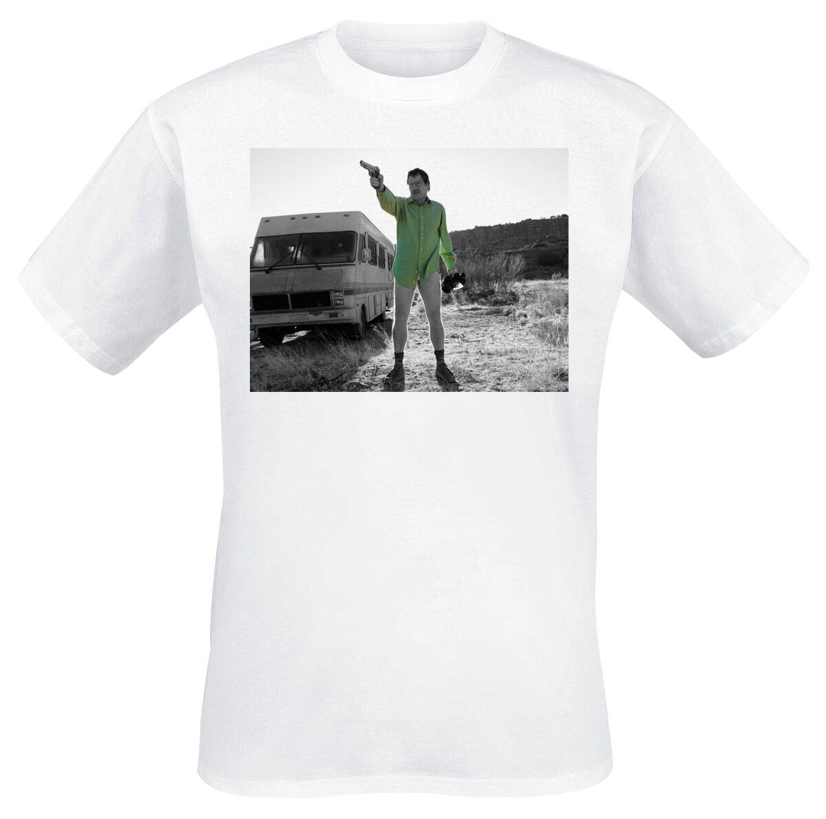 Officially Licensed Walter White Duotone T-Shirt (White) - Breaking Bad TV Show Merchandise for Fans & Collectors - Perfect for Cosplay, Conventions & Casual Wear