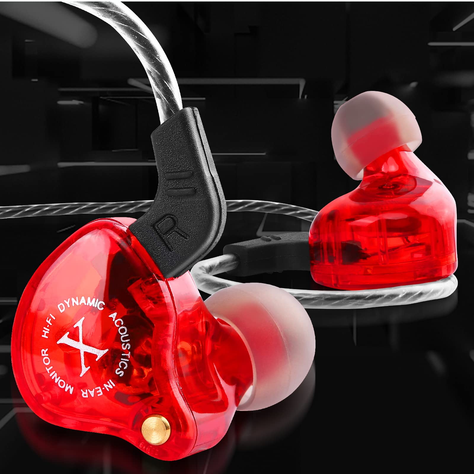 UrbanX iX2 Pro Hybrid Dual Driver In-Ear Headphones with Mic - Tangle-Free Cable, High-Fidelity Sound for Musicians & Audiophiles - Perfect for BLU Studio Mega (2018), Gym, Commuting & Studio Recording