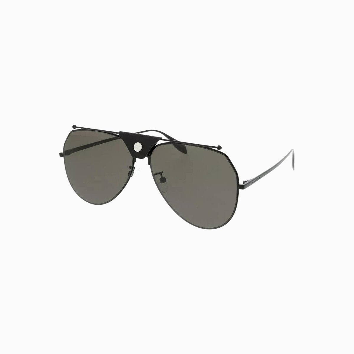 Alexander McQueen Metal Black Sunglasses for Men & Women - Luxury Designer Shades for Fashion & UV Protection | Perfect for Outdoor, Driving, Travel & Everyday Wear