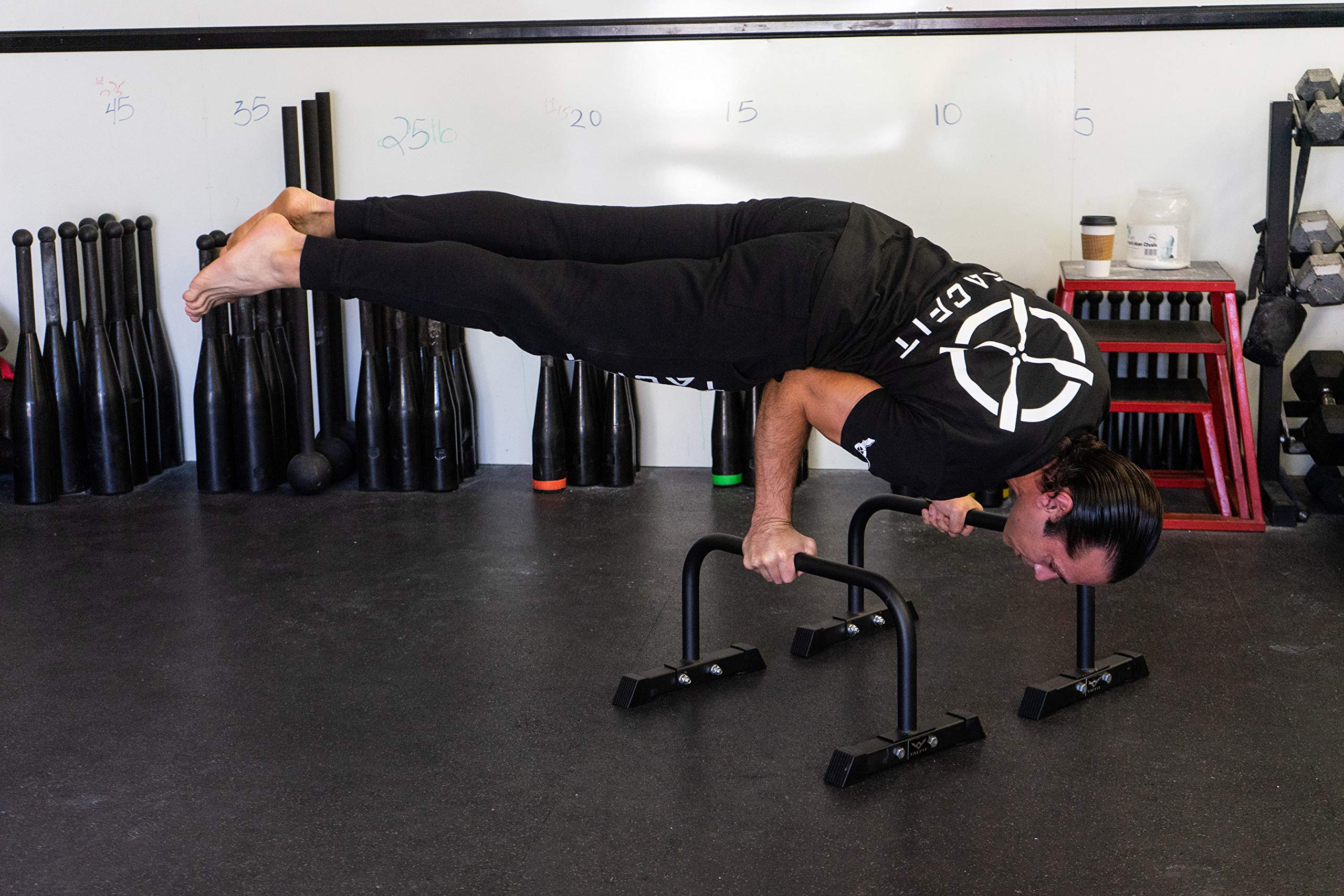 Parallettes Bars - Adjustable Push Up & Dip Bars for Home Gym Workouts | Perfect for Calisthenics, CrossFit & Strength Training