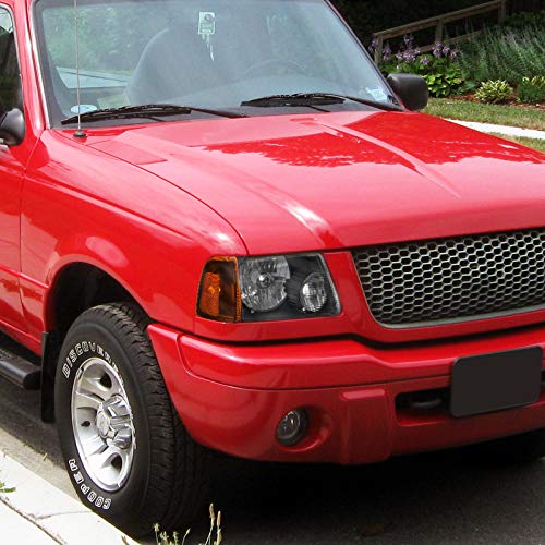 2001-2011 Ford Ranger Black Headlights & Corner Turn Signal Lights - Durable Replacement for Pickup Trucks - Perfect for Off-Roading & Night Driving