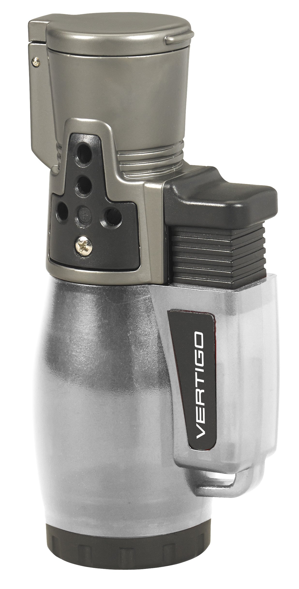Vertigo by Lotus Cyclone II Triple Torch Cigar Lighter - Clear Windproof Butane Lighter for Cigars, Perfect for Outdoor Smoking, Travel & Gifts