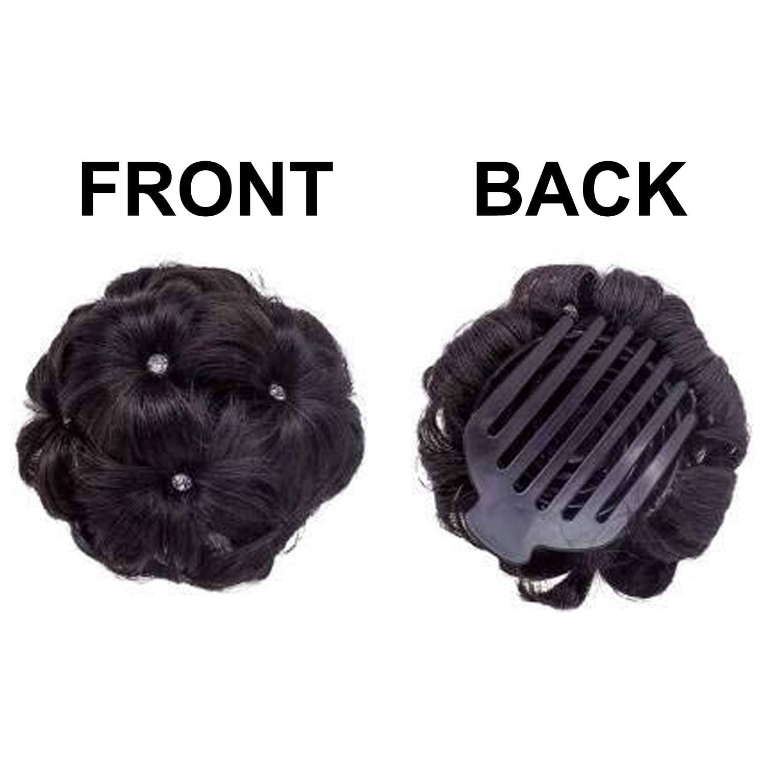 Flushia Messy Curly Hair Clip - Natural Looking Wavy Synthetic Hairpiece for Women | Brown | Perfect for Parties, Weddings & Everyday Styling