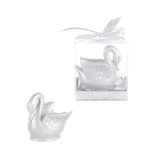 Premium Swan Poly Resin Figurine Gift Set - Elegant Home Decor & Wedding Favor (48-Piece Bulk Pack) | Perfect for Bridal Showers, Anniversary Gifts, and Table Centerpieces