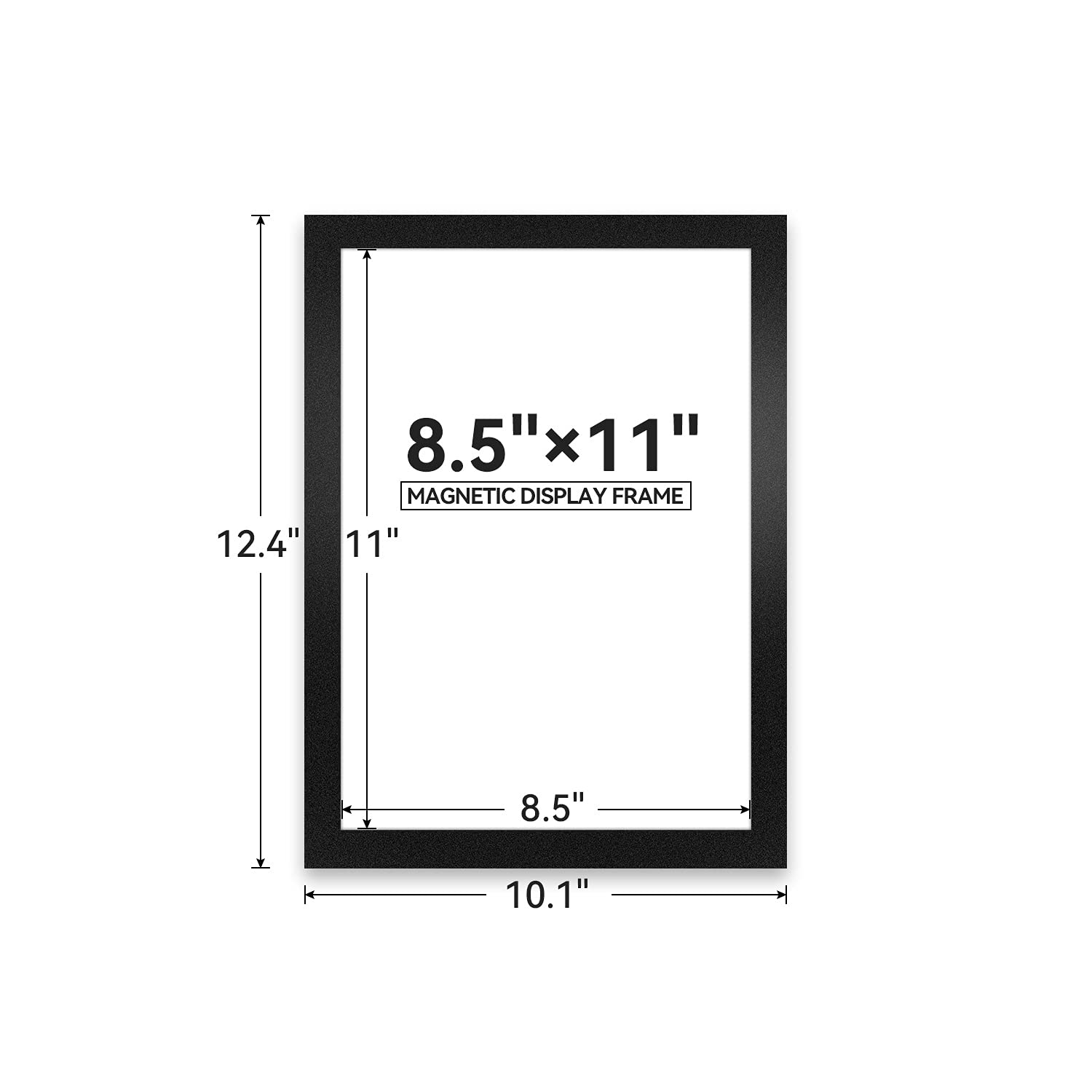 10 Pack Magnetic Sign Holder 8.5 x 11 - Self-Adhesive Magnetic Picture Frame for Door, Fridge, Whiteboard & Window - Double-Sided Display for Business Signs, Menus & Home Decor