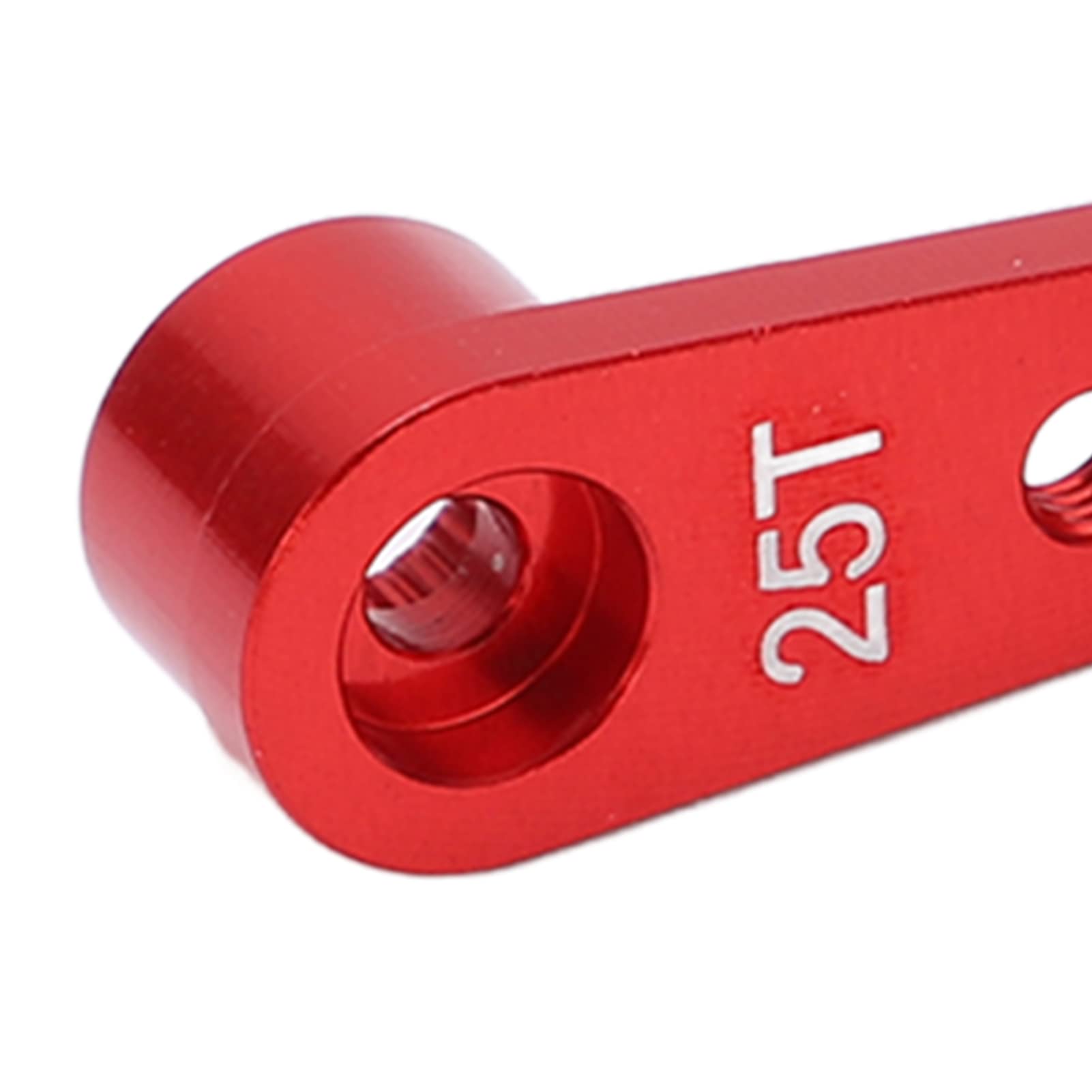 25T Metal Steering Servo Horns for 1/8 1/10 RC Cars - 3pcs Aluminum Upgrade Parts (Red) | Perfect for Crawler, Drift & Off-Road RC Vehicle Modifications