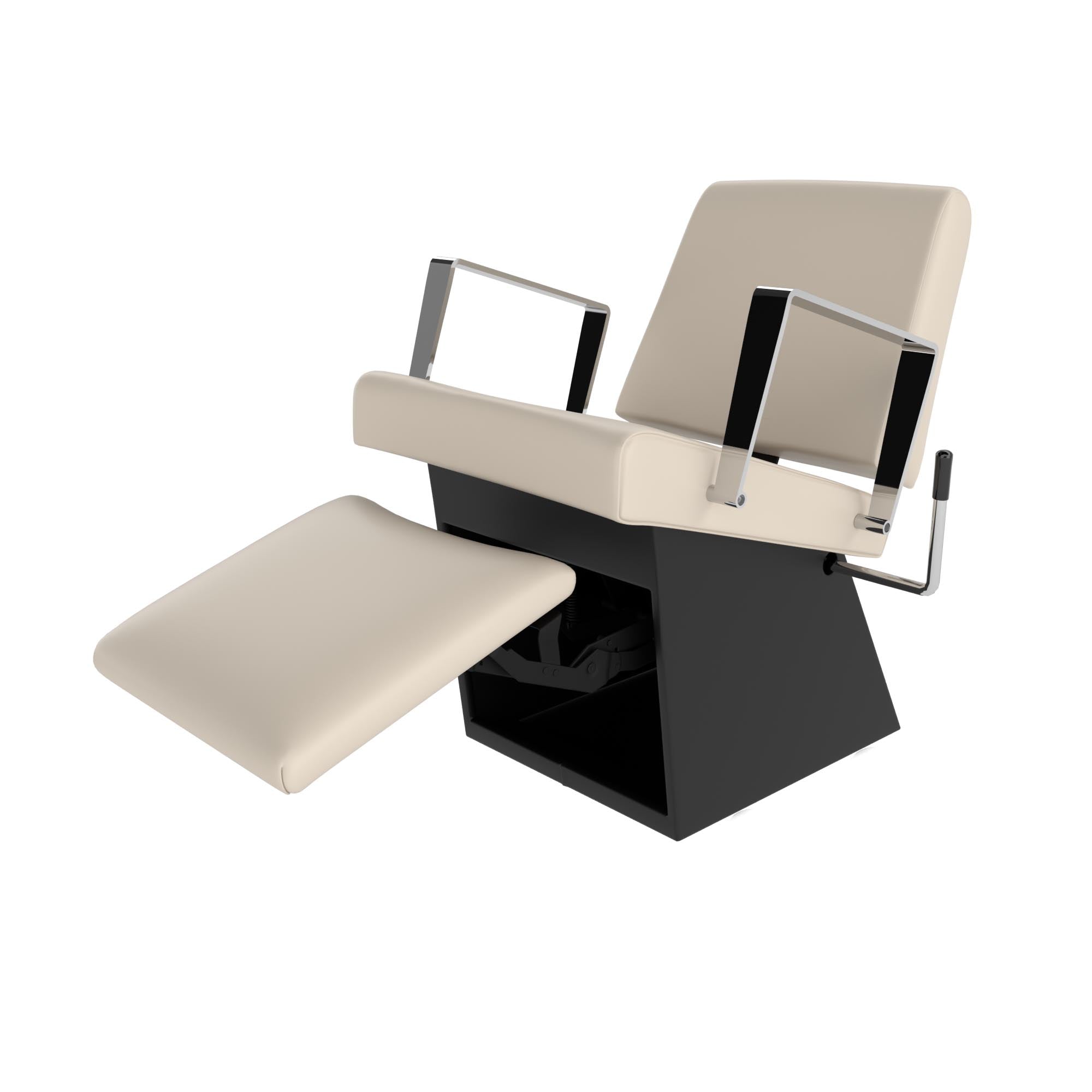 Lila Lever Control Shampoo Chair with Adjustable Kick Out Legrest - Salon Hair Washing Station for Barber & Beauty Shops, Home Use