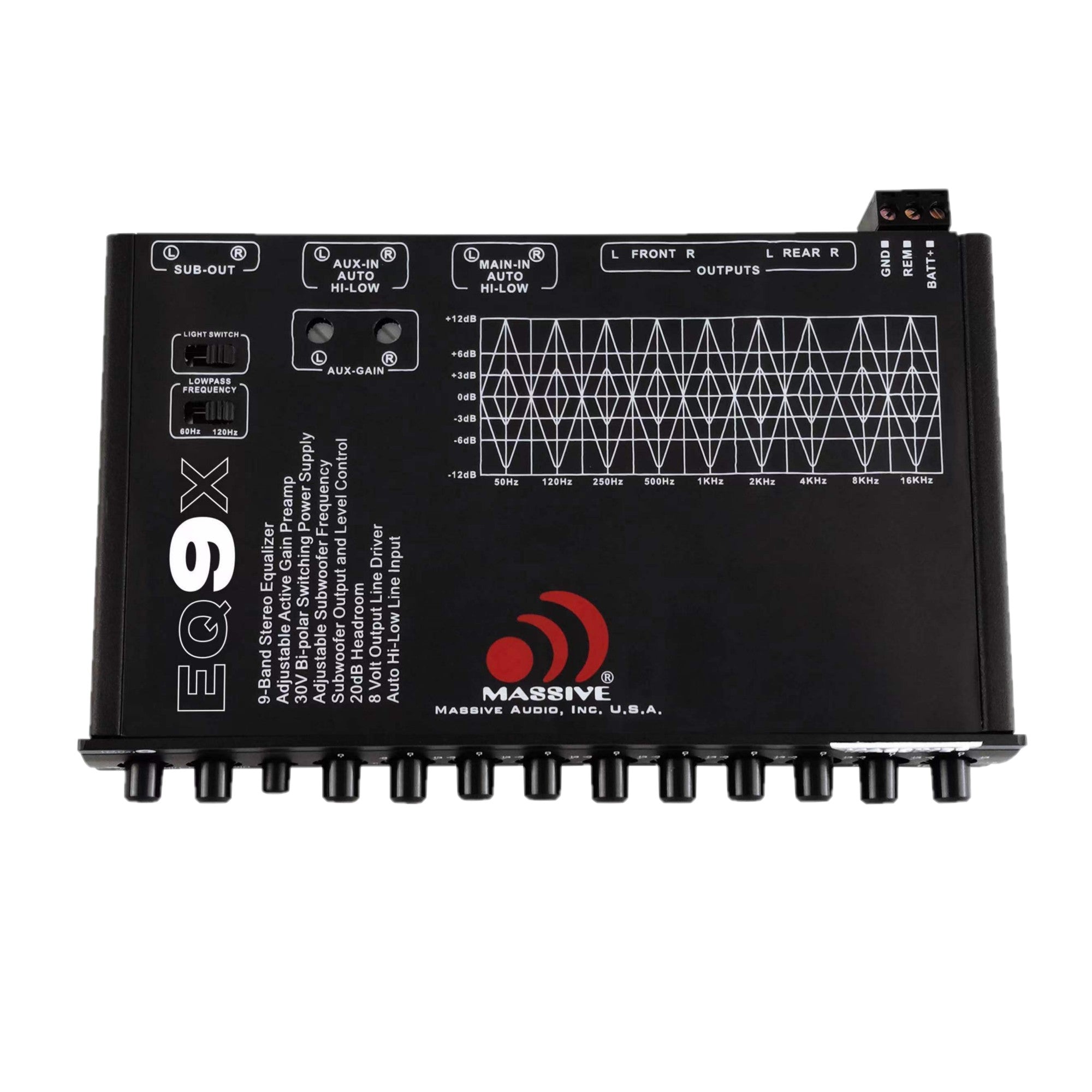EQ9X 9 Band Car Audio Graphic Equalizer - Premium Sound Control for Vehicles, Trucks & SUVs | Perfect for Custom Car Audio Systems & Road Trips