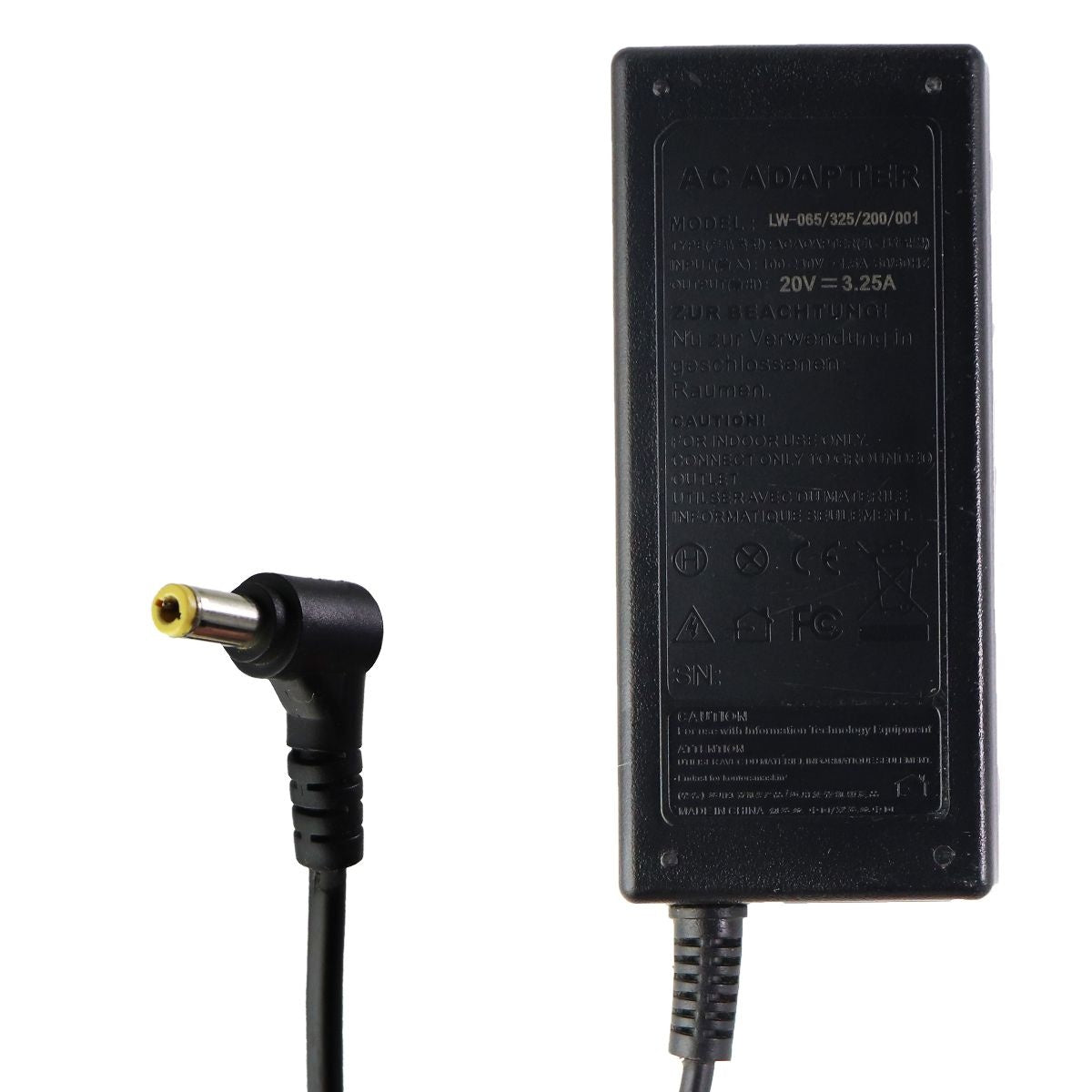 20V 3.25A AC Power Adapter Charger - Universal Replacement Power Supply Brick (Model LW 065/325/200/001) - Perfect for Laptops, Printers, Monitors & Office Electronics