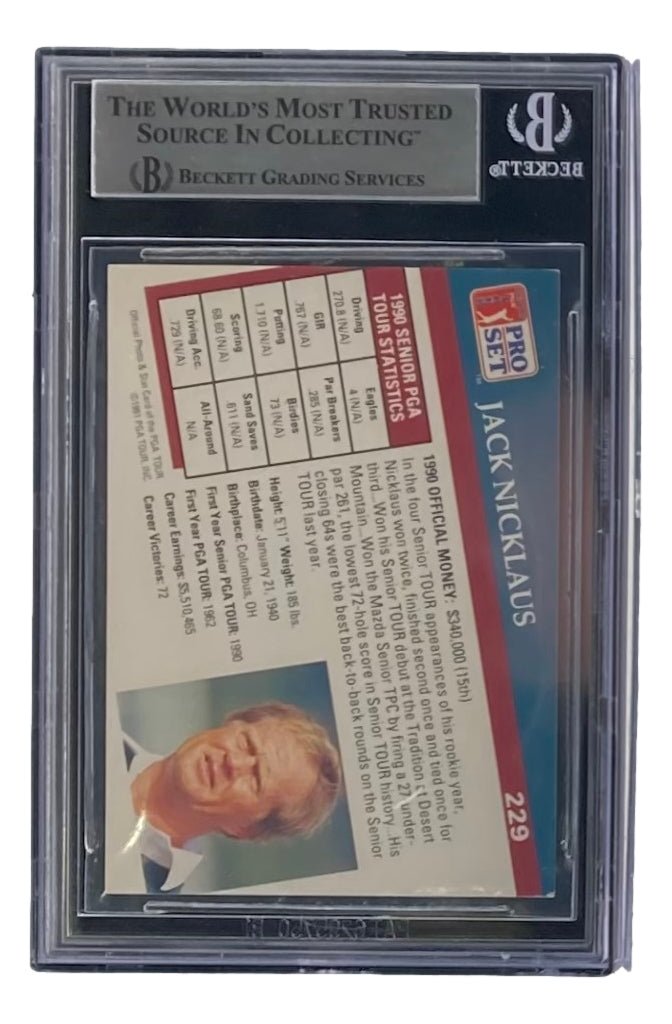 Jack Nicklaus Autographed 1991 PGA Pro Set Trading Card BAS 00015004248 - PSA Certified Collectible for Golf Memorabilia & Sports Fans