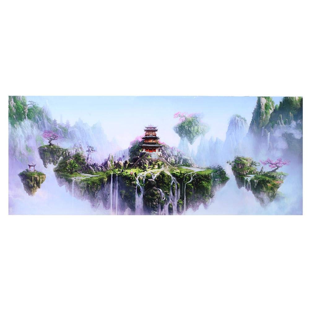 3D PVC Aquarium Background Sticker - Sky Castle Fish Wallpaper for Tank Decoration (61x30cm) - Perfect for Freshwater & Saltwater Tanks