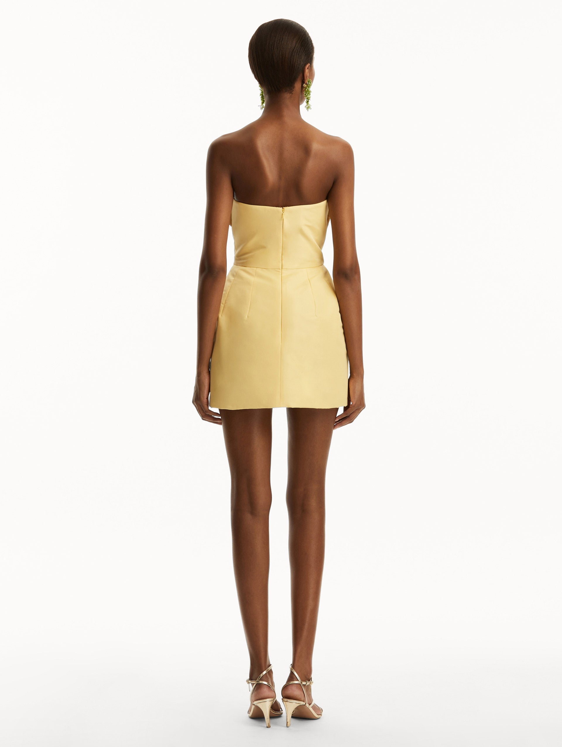 Elegant Bow Detailed Faille Cocktail Dress for Women - Perfect for Evening Parties, Weddings & Special Occasions
