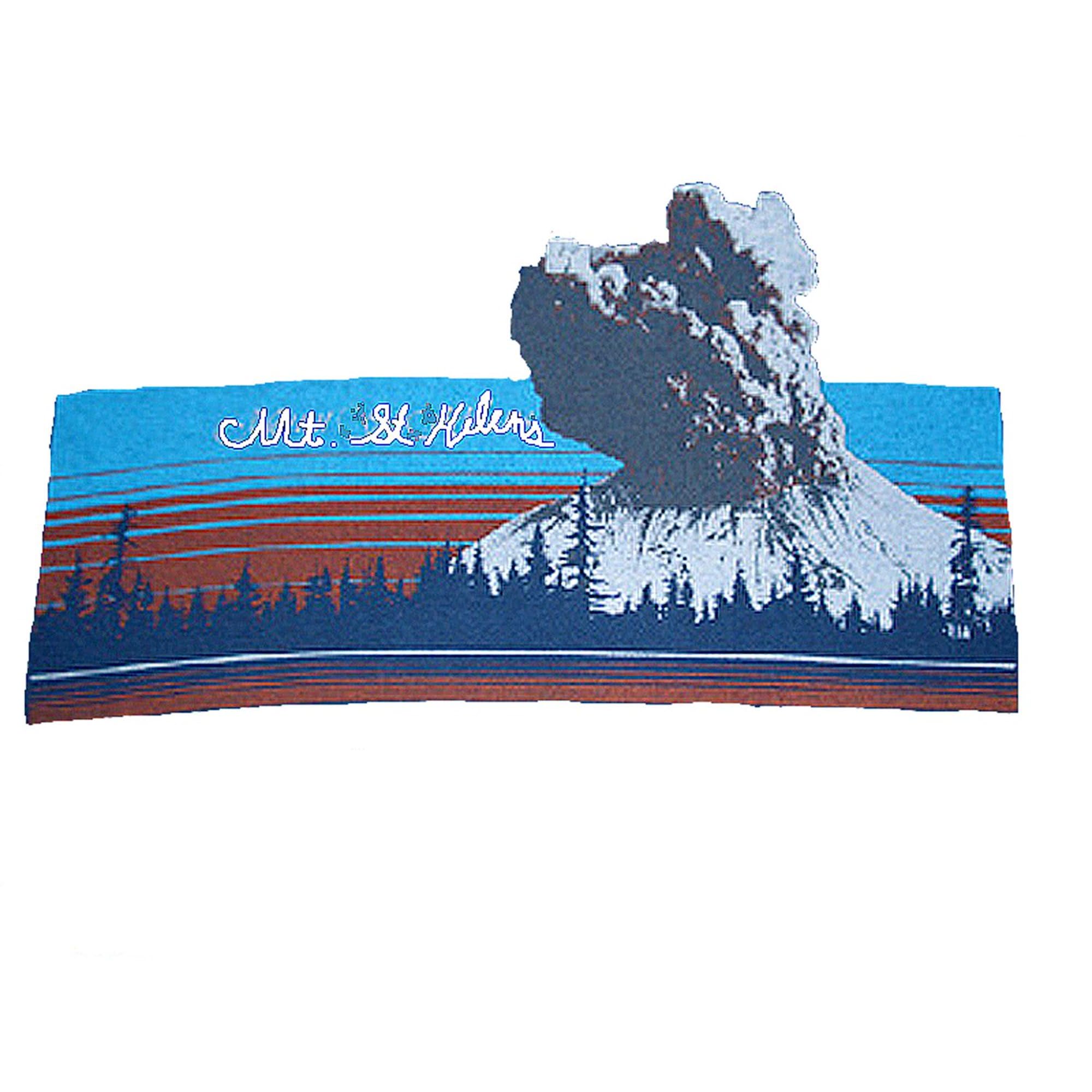 Mt. St Helens Oval Car Bumper Sticker - Durable Vinyl Decal for Cars, Laptops & Windows - Perfect for Volcano Enthusiasts & Nature Lovers