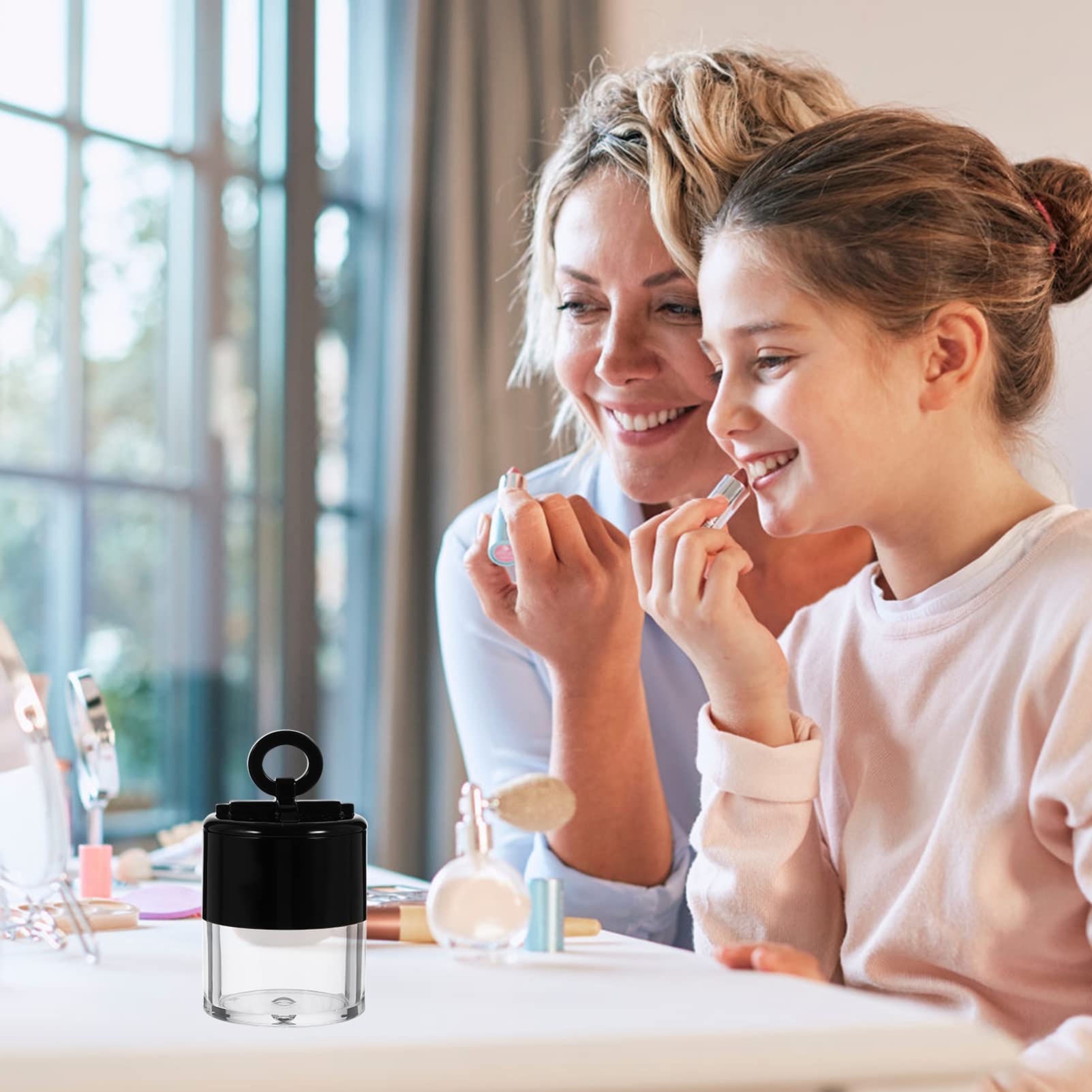 Travel Powder Container Empty Box - Refillable Loose Powder Dispenser with Puff for Makeup, Cosmetics & Toiletries | Perfect for Travel, Home & On-the-Go Touch Ups