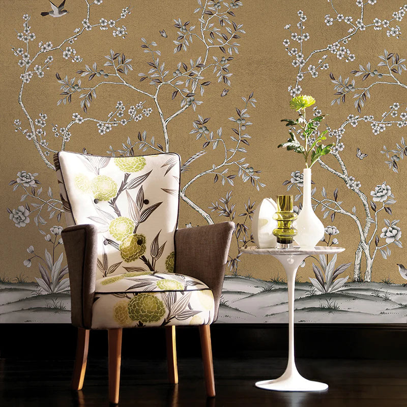 Self-Adhesive Garden Wall Mural - Easy Peel & Stick Wallpaper for Home Decor, Living Room, Bedroom & Nursery - Nature Inspired Botanical Design for Indoor Walls